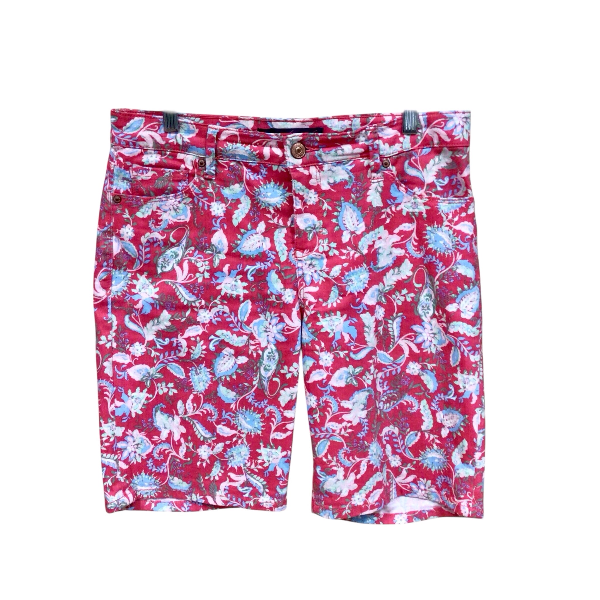 Gloria Vanderbilt Pink Paisley Shorts Size 8 Petite
