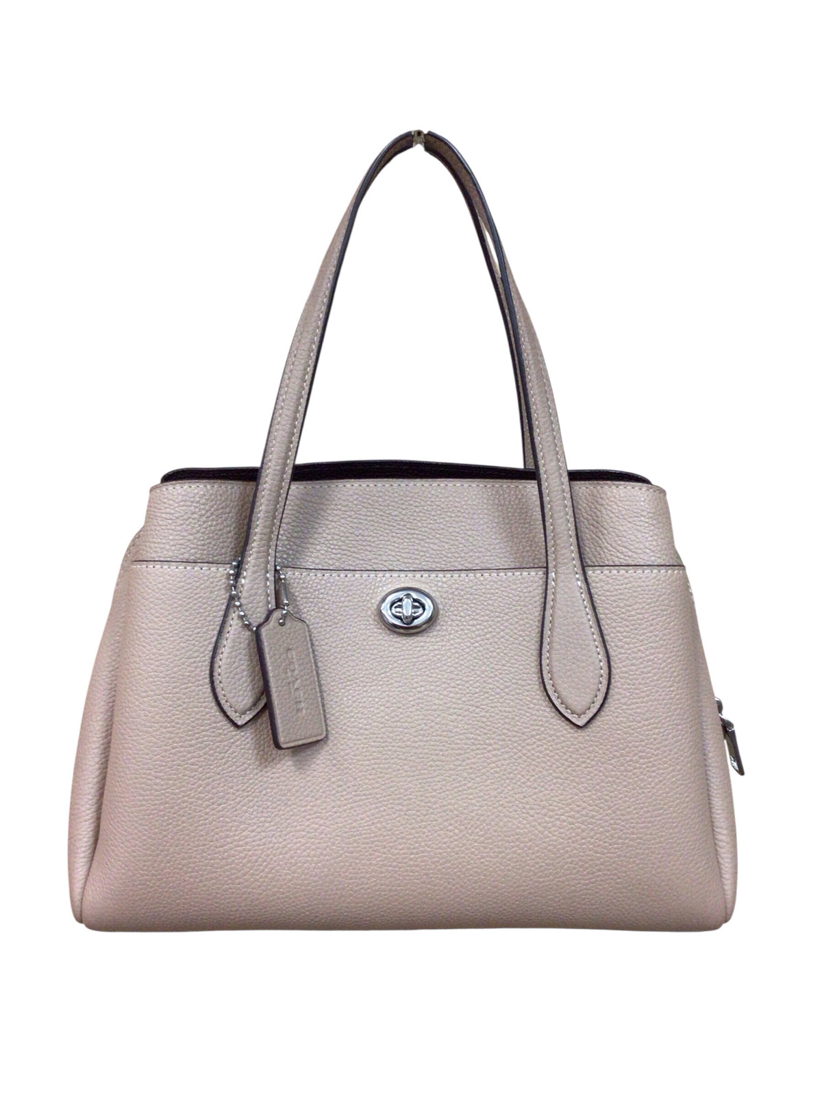 Coach 91740 "Lora" Carryall 30 Tan Leather Satchel Crossbody Bag