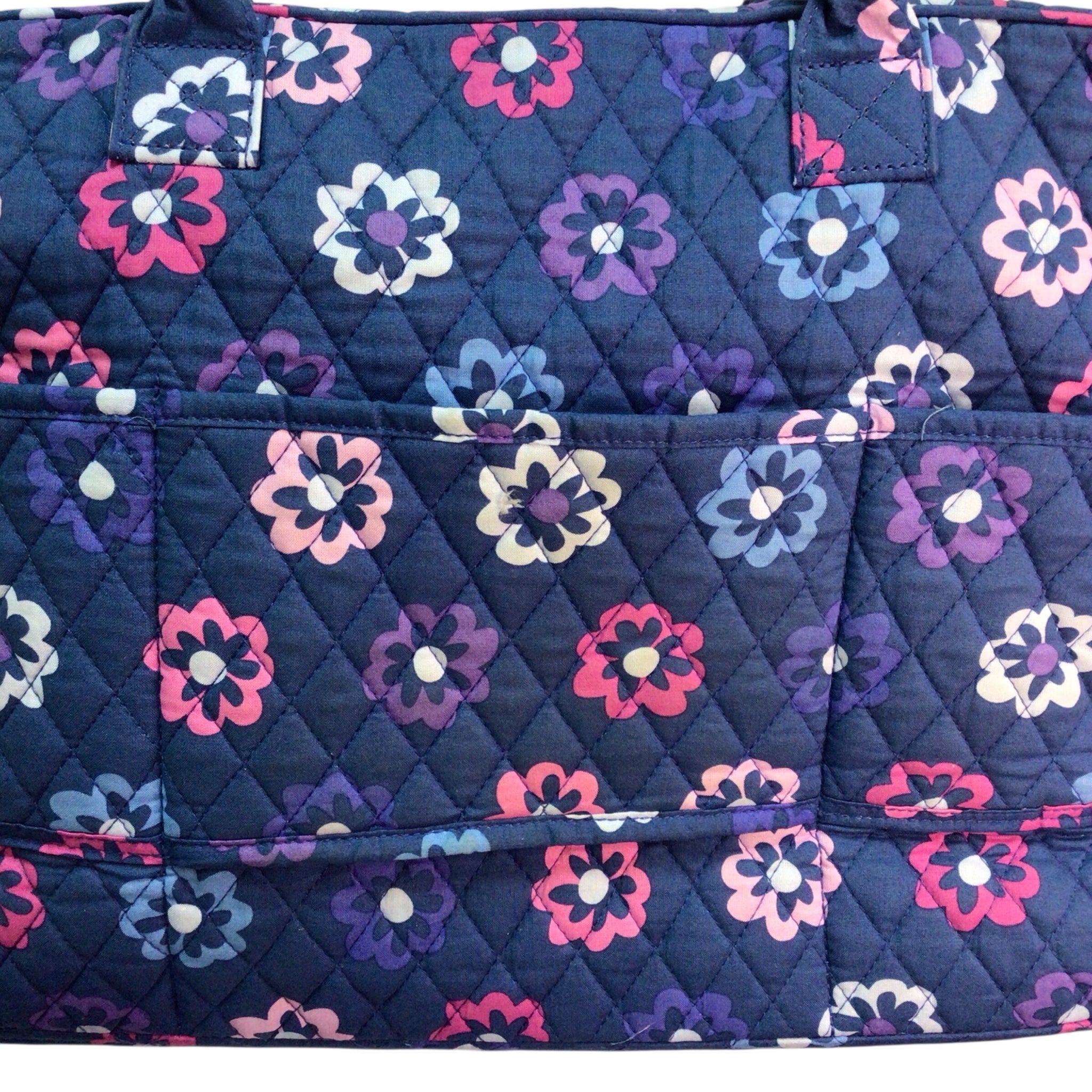 Vera Bradley Blue "Ellie Flowers" Weekender Travel Bag