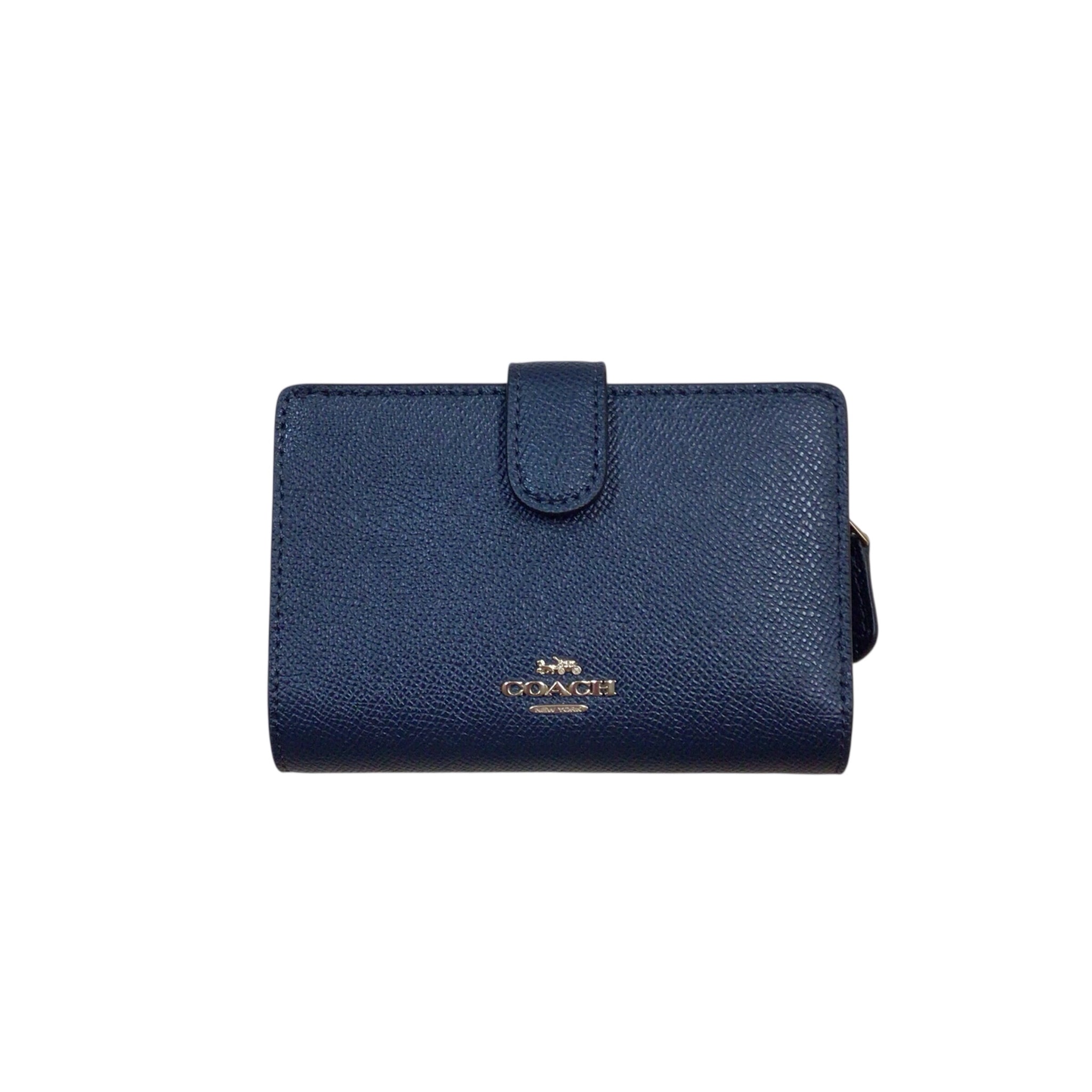 Coach Navy Leather Bi-Fold Wallet