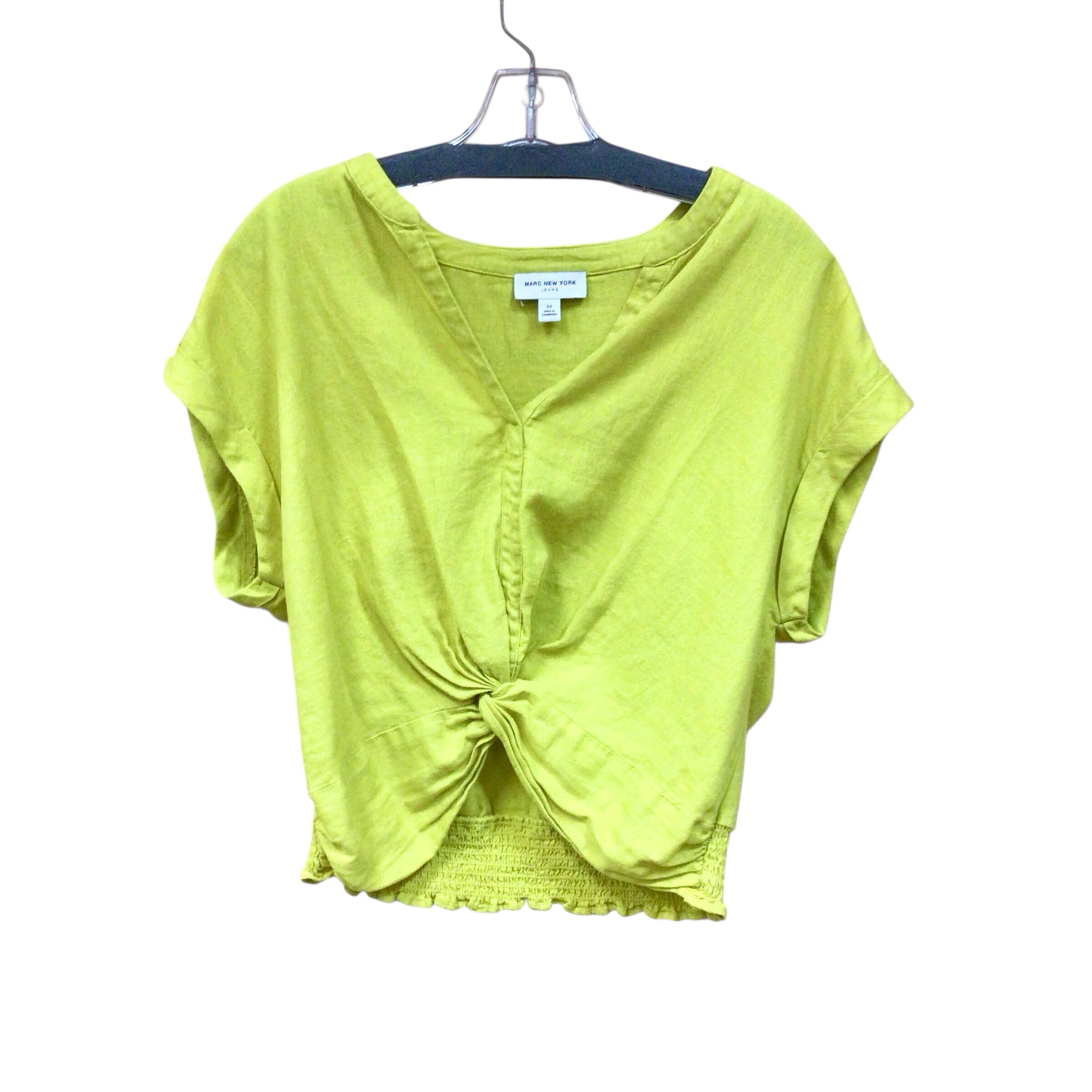 Marc NY Lime Green Short Sleeve Top Size Medium
