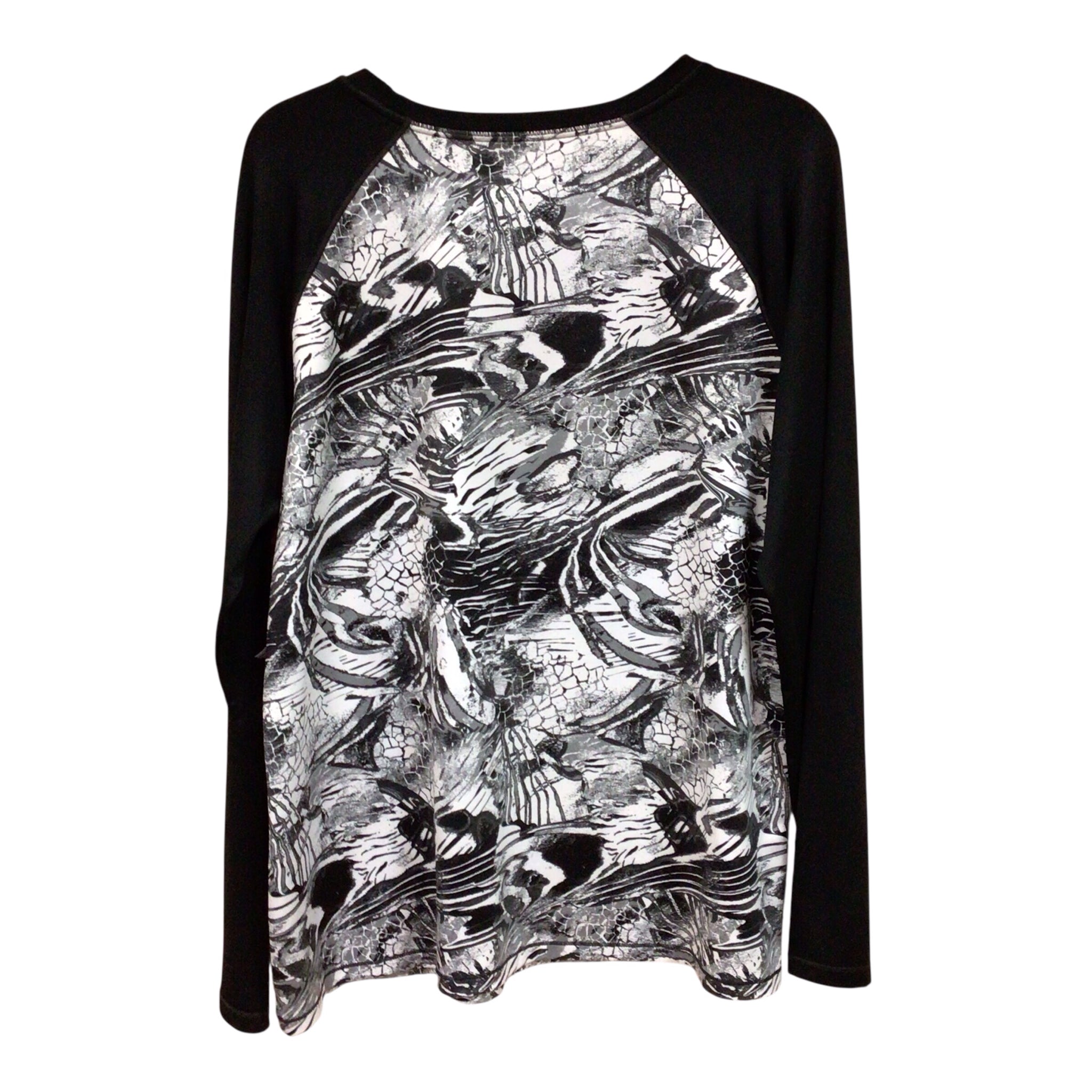 Reel Legends Black & White Long Sleeve Top Size XL NWT