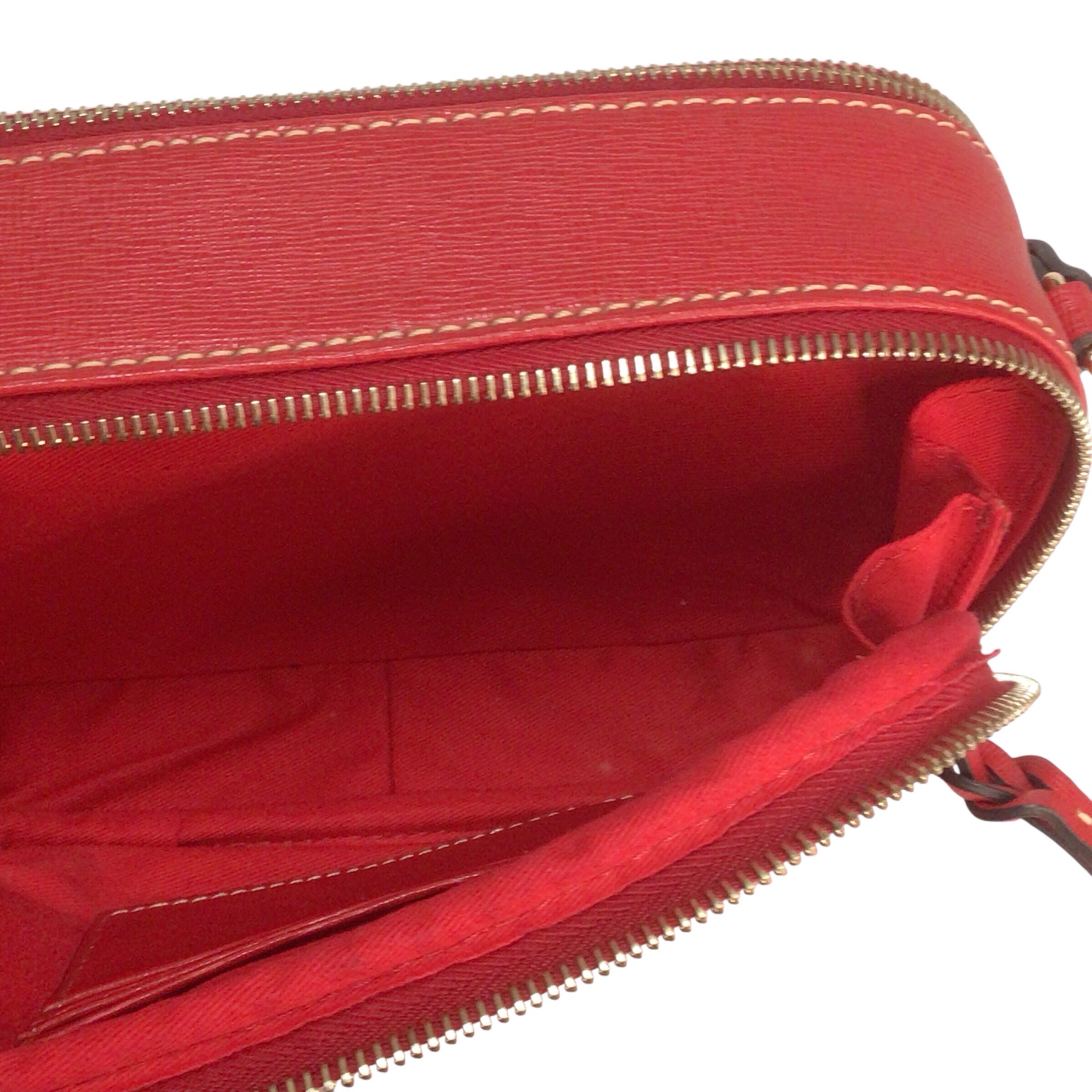 Dooney & Bourke Red Sawyer Dual Zipper Crossbody Bag