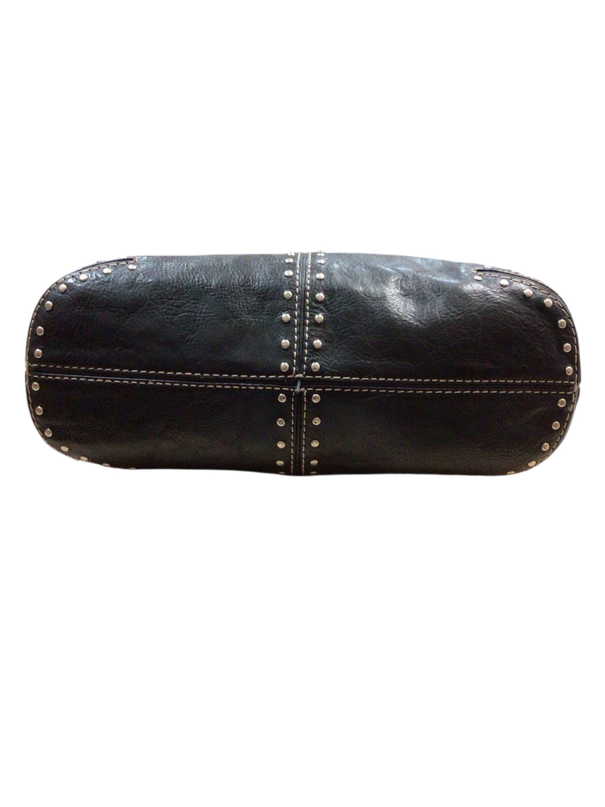 Michael Kors "Astor" Black Leather Studded Hobo Shoulder Bag