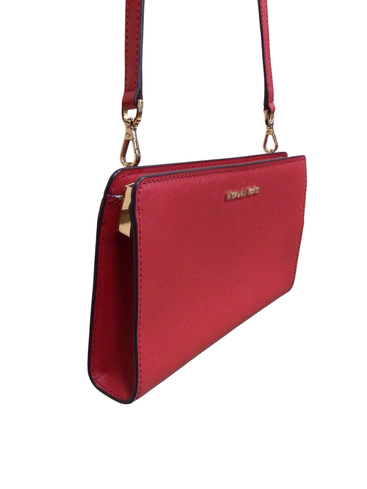 Michael Kors "Jet Set" Red Leather Crossbody