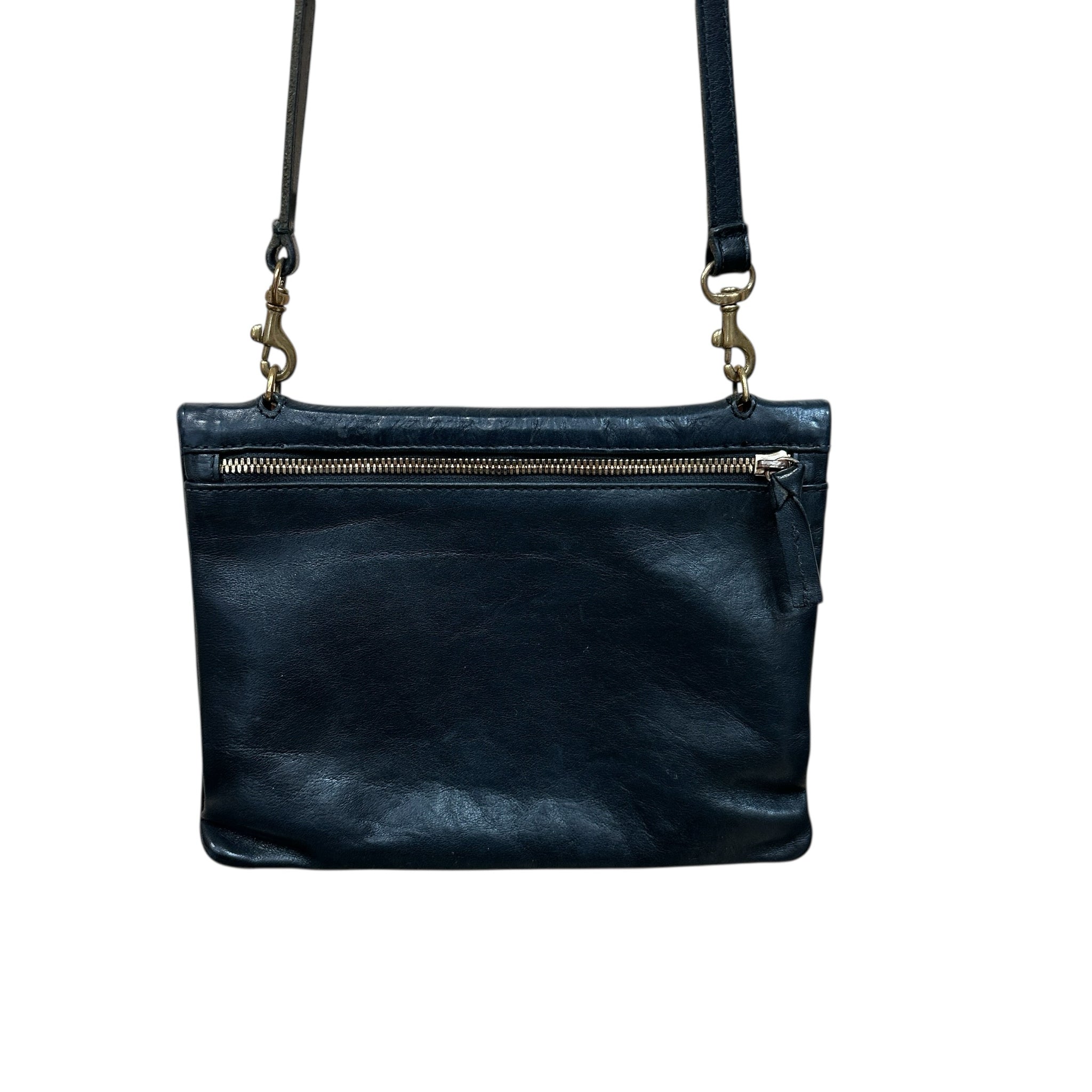 Clare V. Jumelle Rustic Black Leather Crossbody Bag