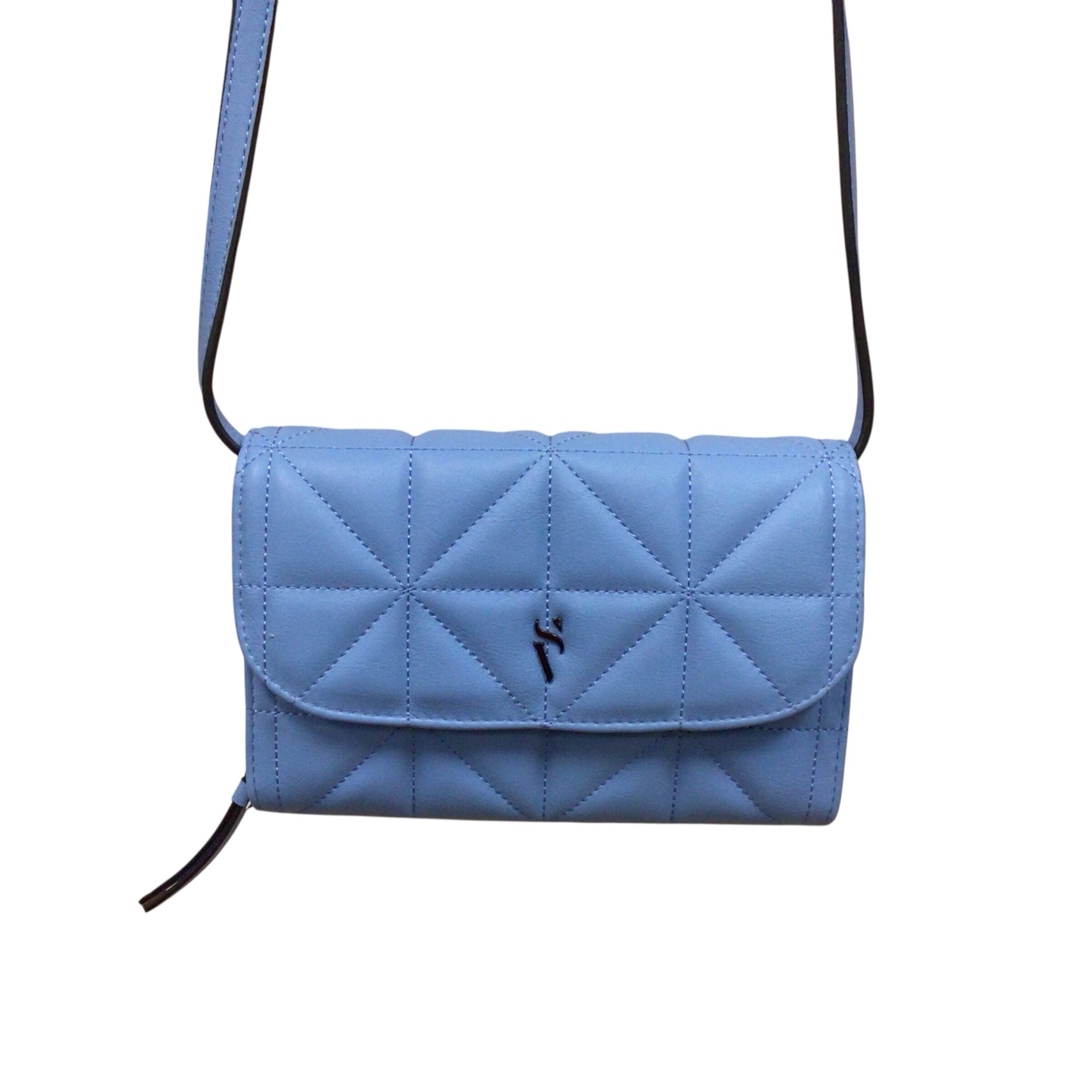 Vera Wang Blue Quilted Crossbody Bag