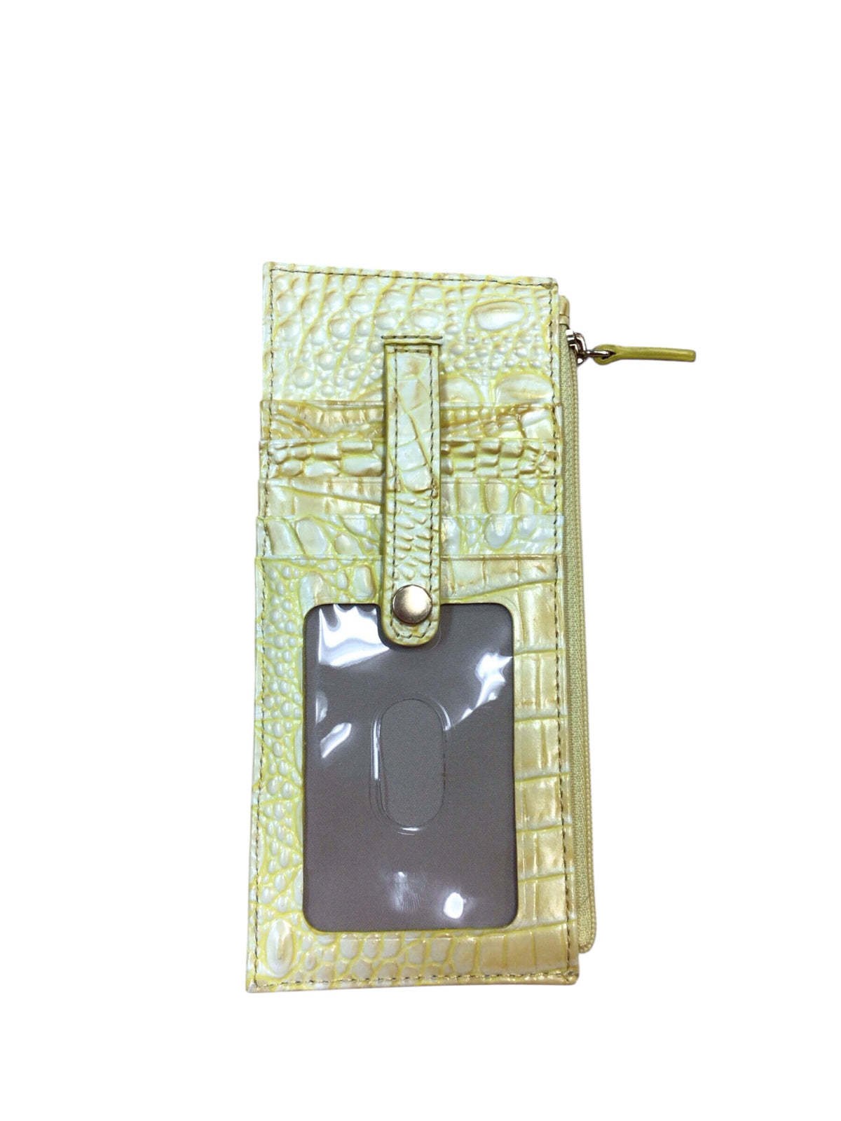 Brahmin "Butter Melbourne" Yellow Leather Credit Card Wallet