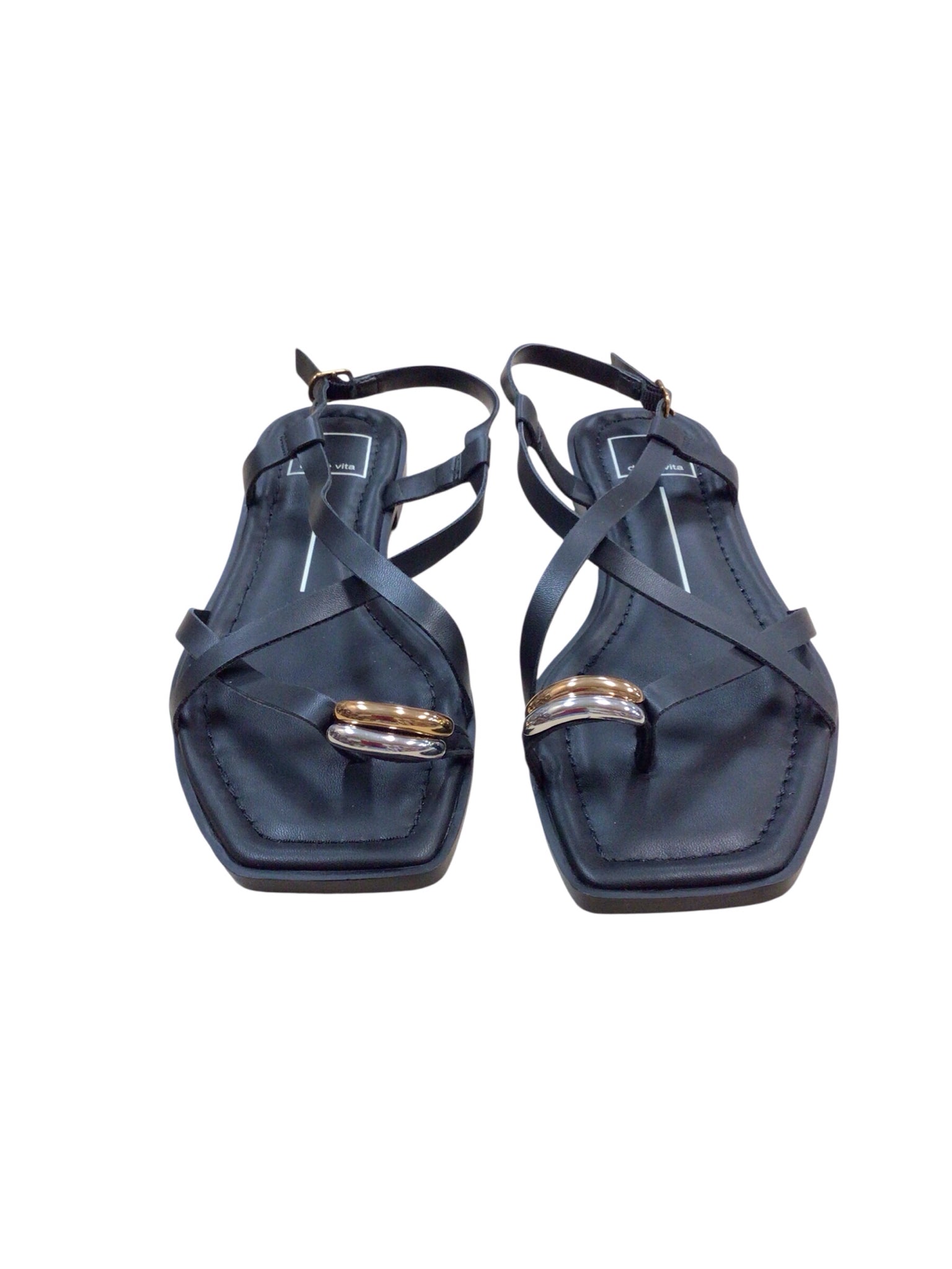 Dolce Vita Ishan Black Strappy Sandals Size 7
