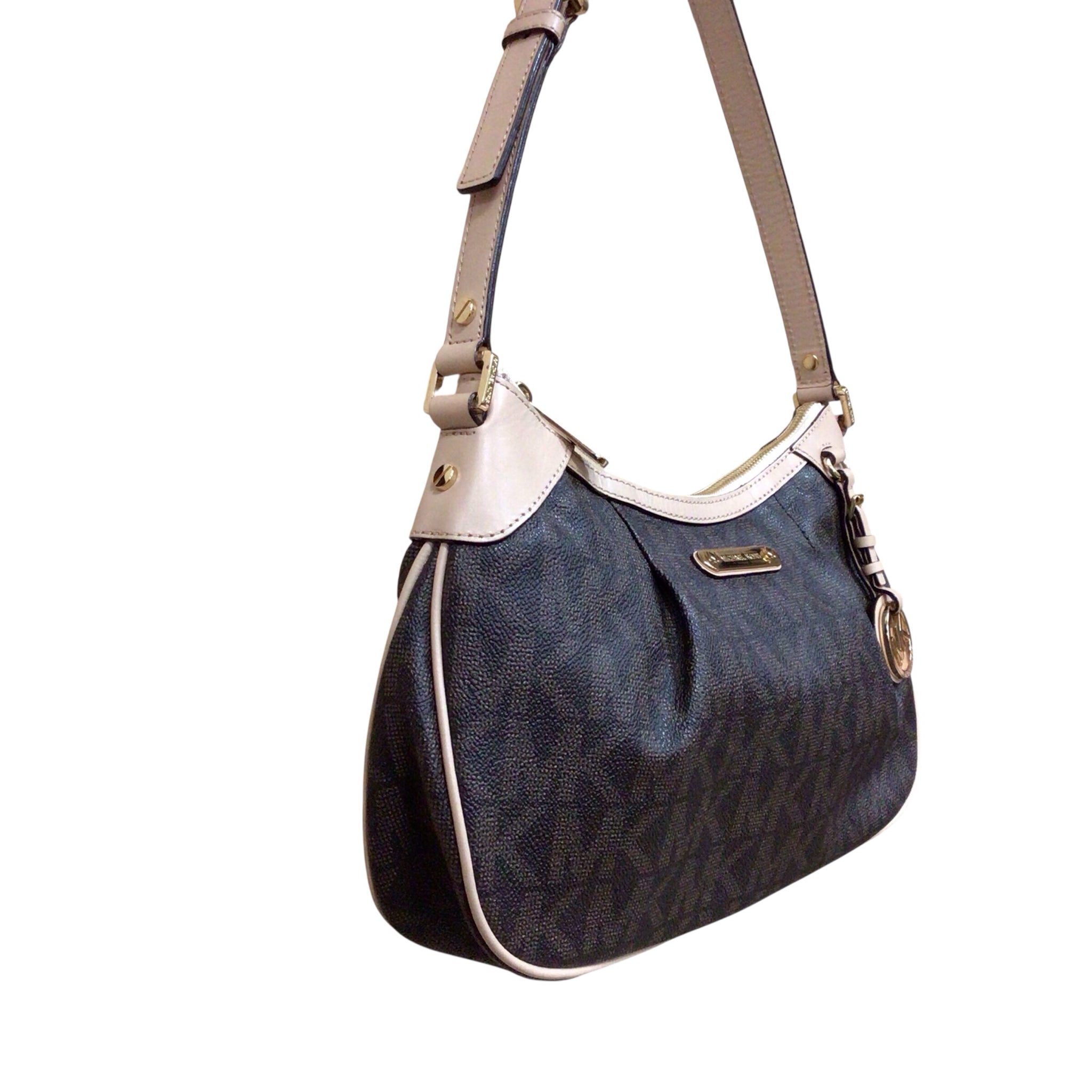 Michael Kors Signature Brown Leather Shoulder Bag
