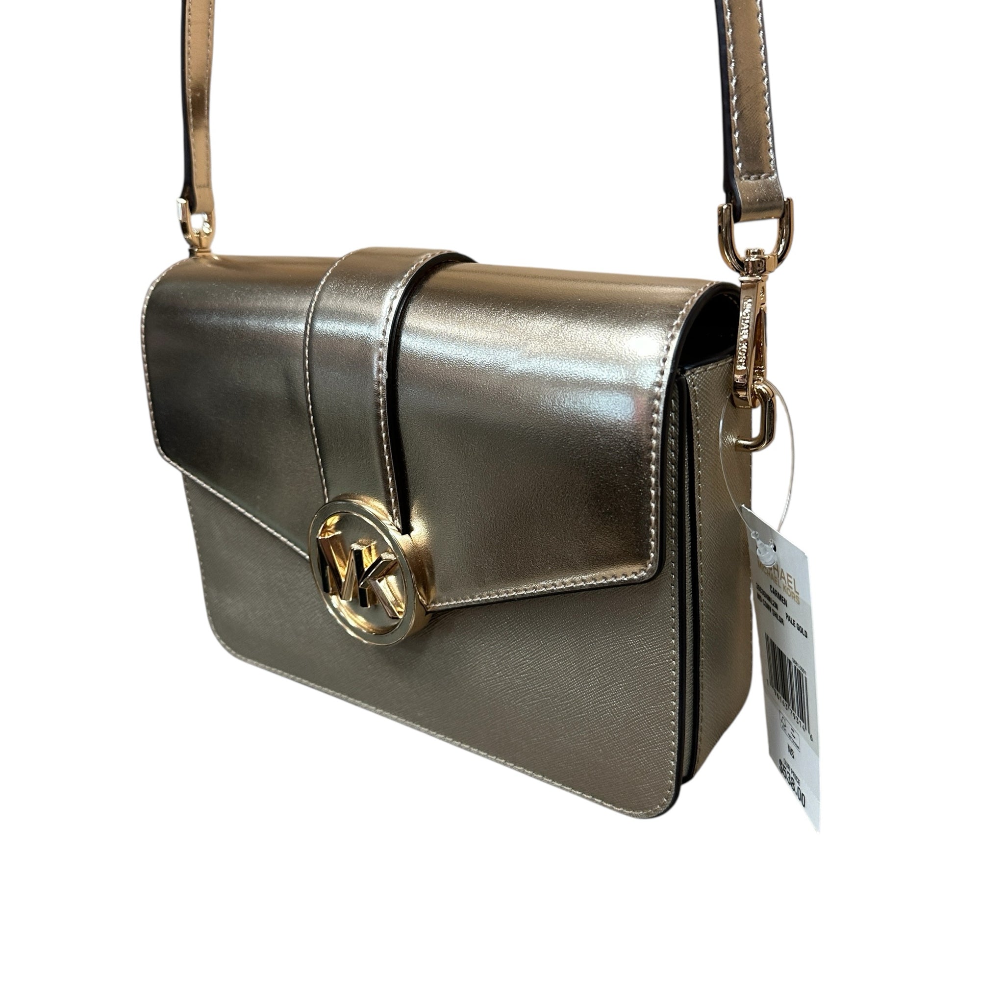 Michael Kors "Carmen" Gold Metallic Crossbody Bag