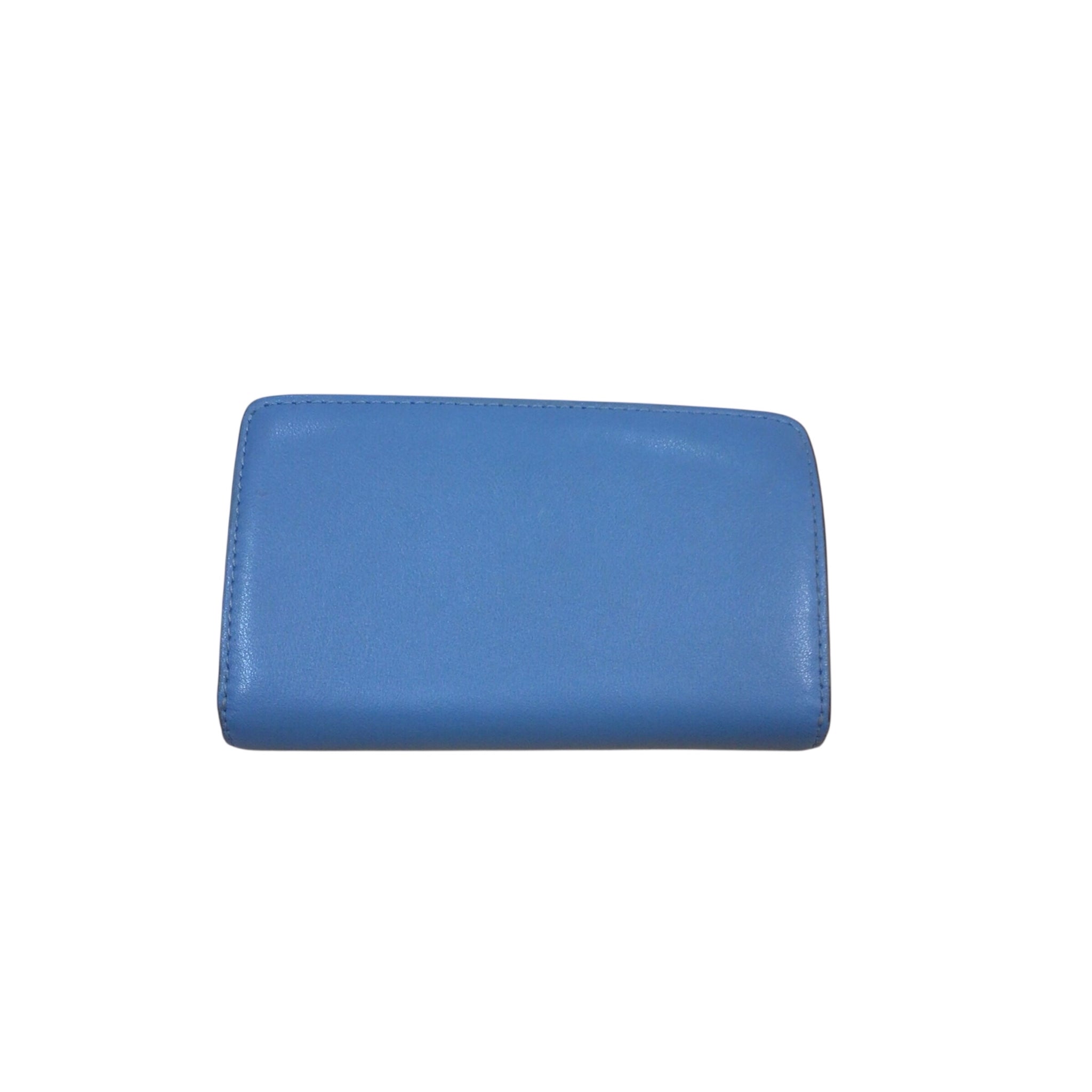 Michael Kors Blue Pebbled Leather Wallet