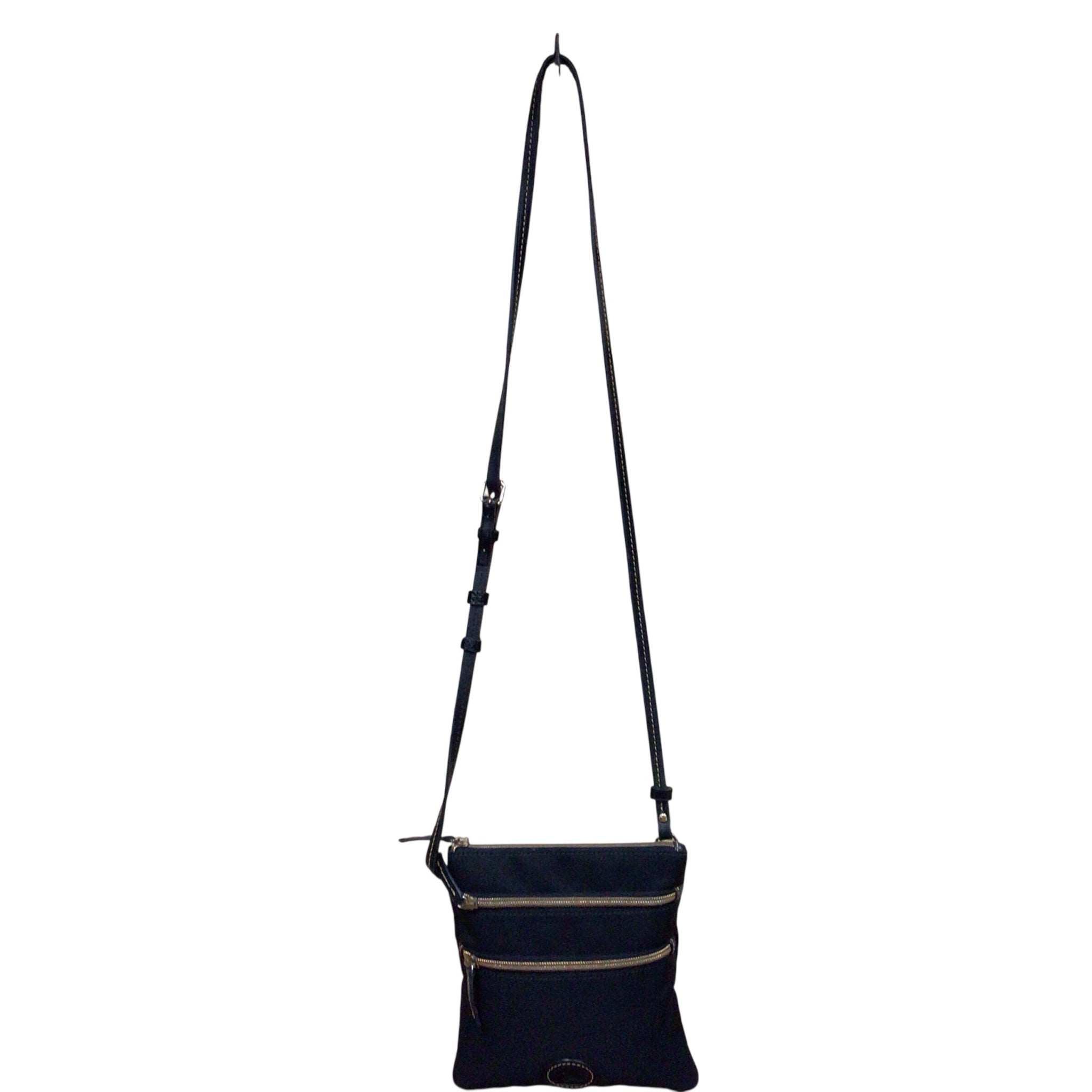 Dooney & Bourke Black Coated Canvas Crossbody Bag