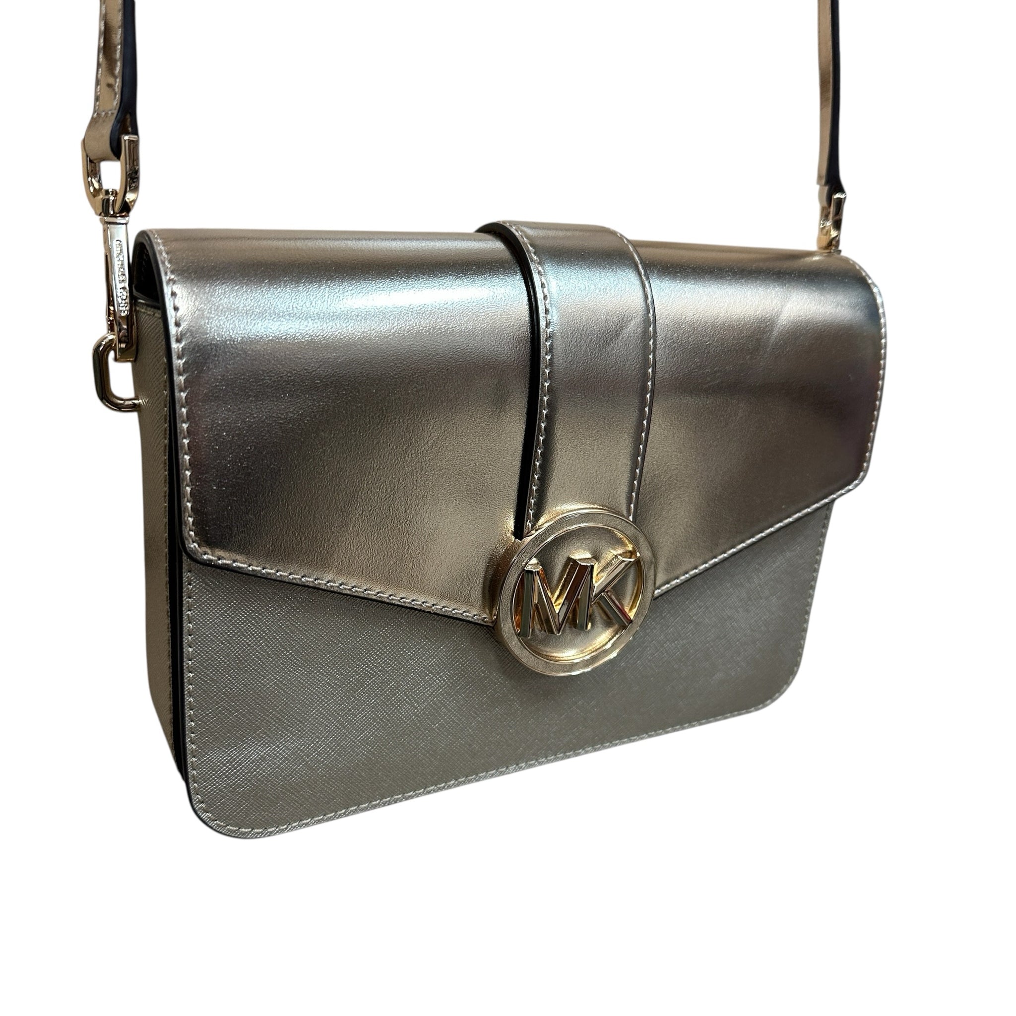 Michael Kors "Carmen" Gold Metallic Crossbody Bag