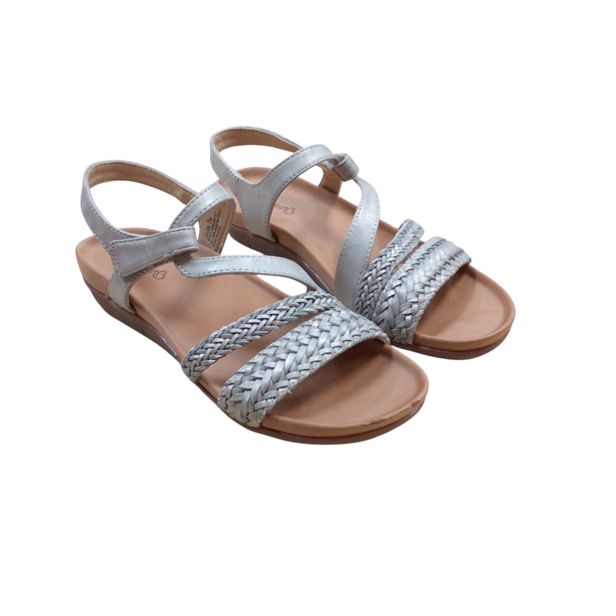Baretraps "Jalen" Silver Tone Sandals Size 7