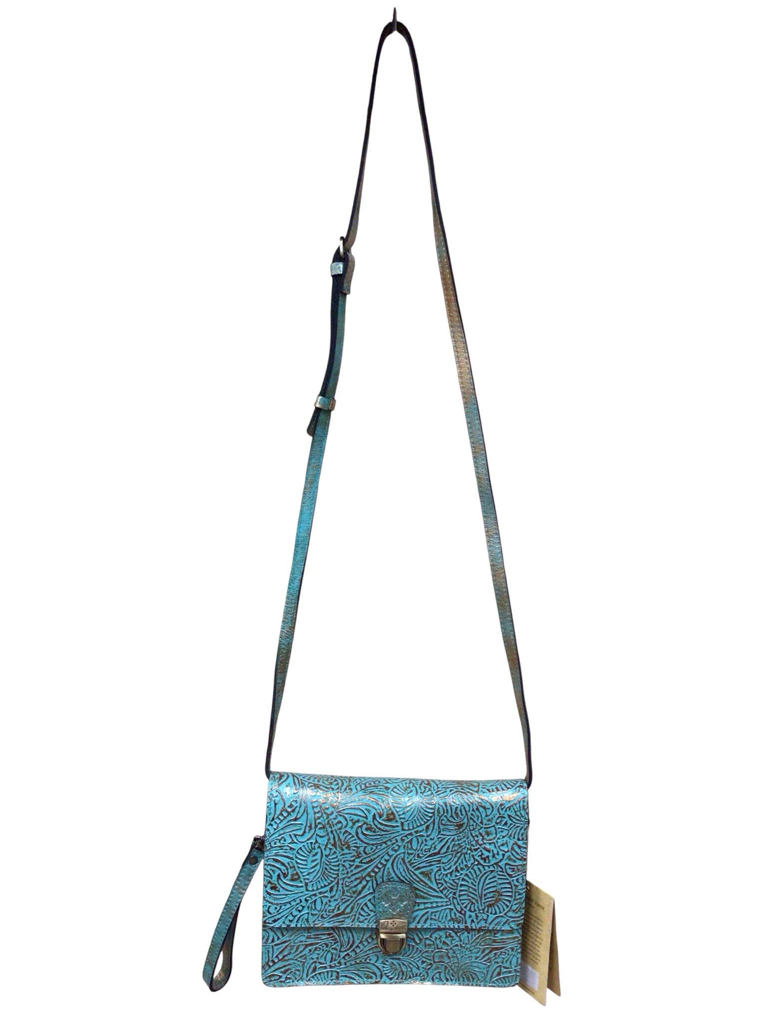 Patricia Nash "Lanza Organizer" Pastel Turquoise Crossbody Bag