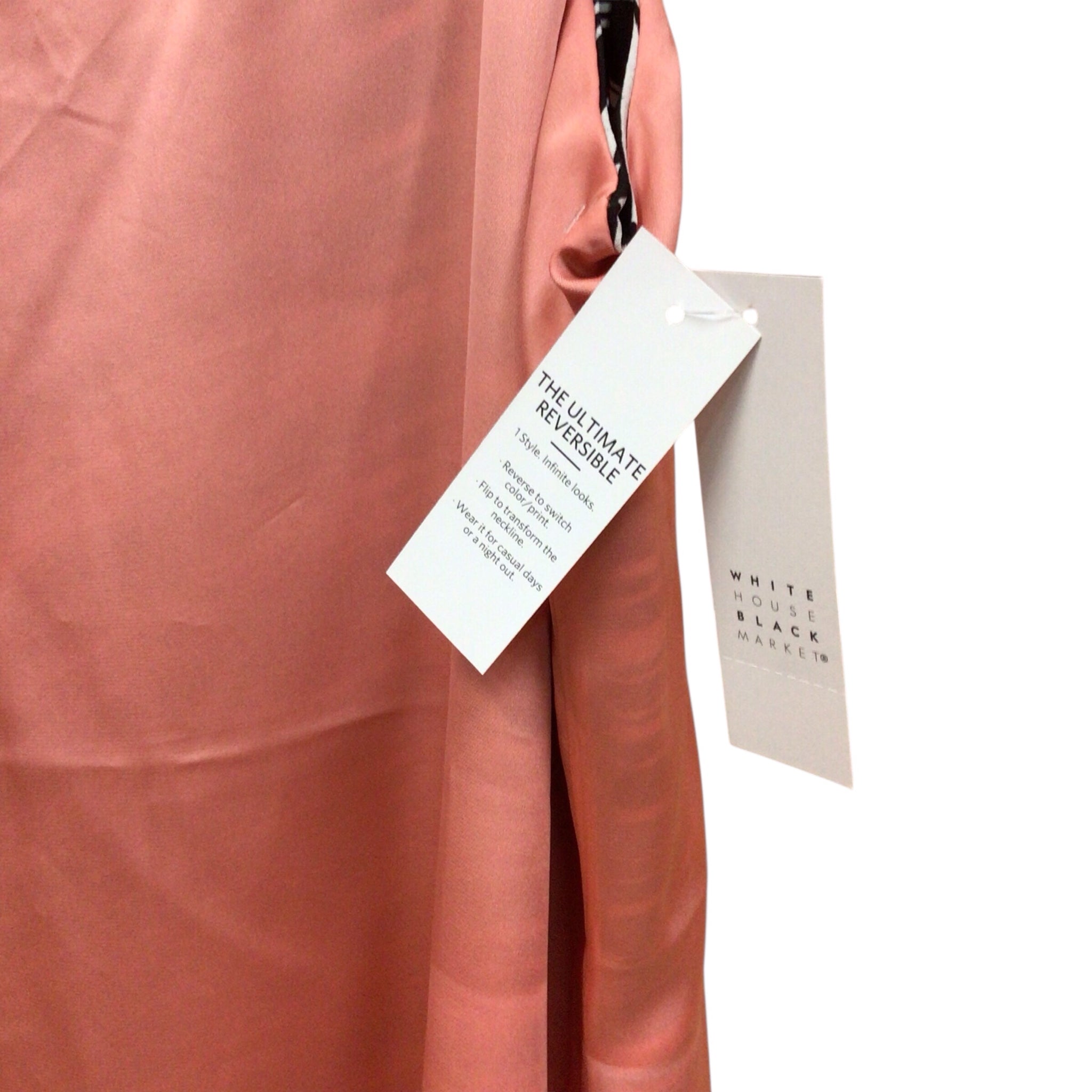 WHBM Reversible Black/White/Pink Sleevless Top Size Large NWT