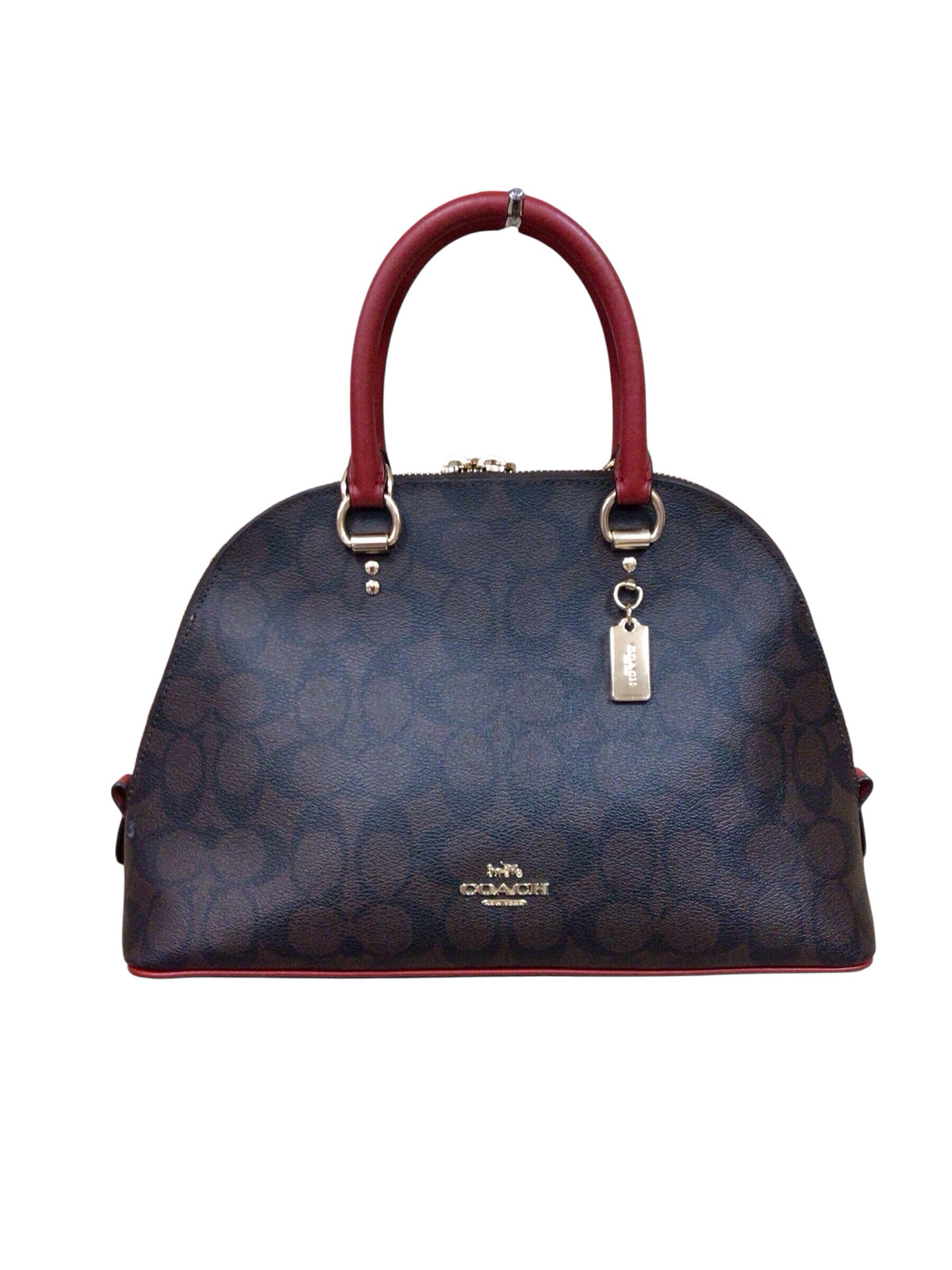 Coach "Katy" Signature Coated Canvas Satchel Crossbody