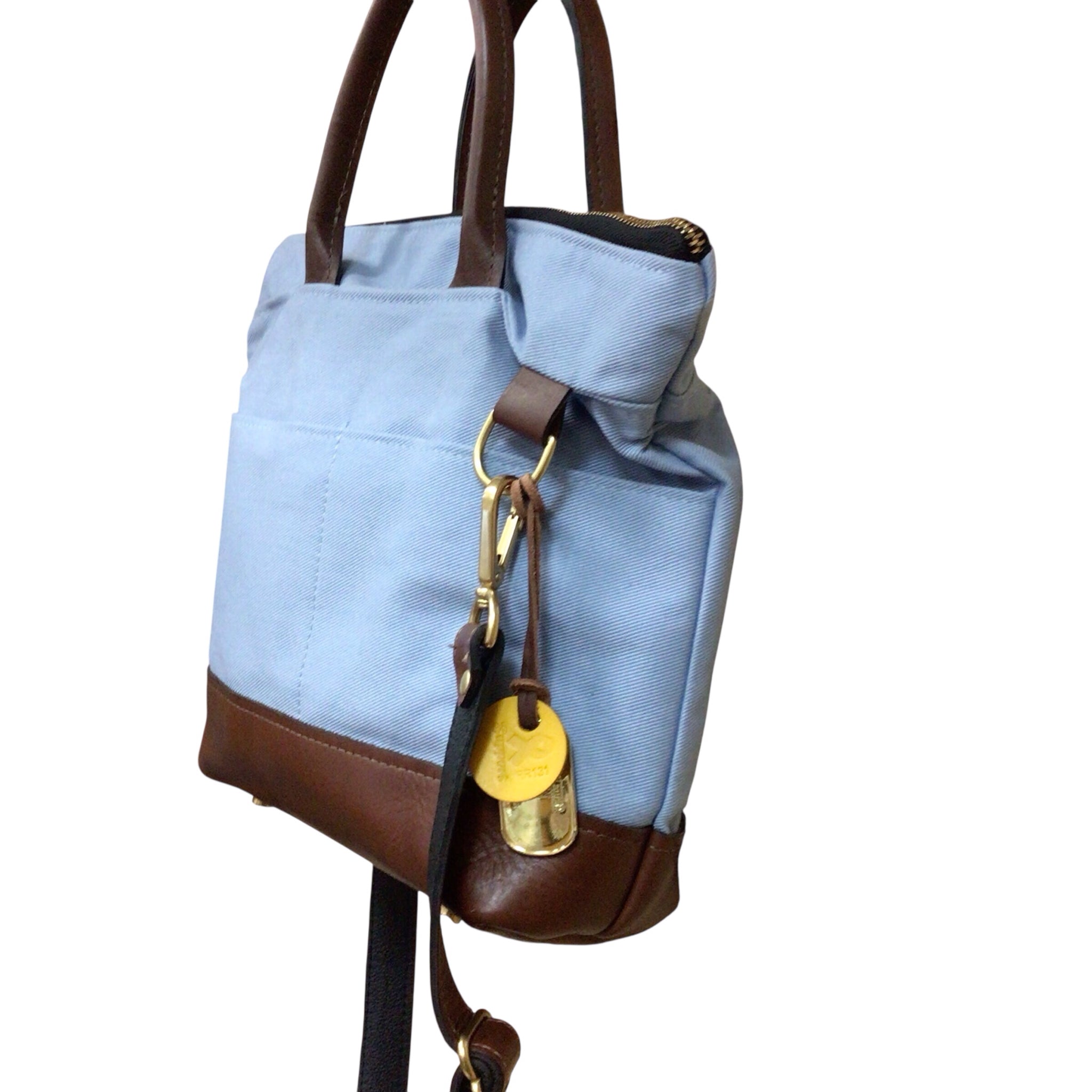 R. Riveter "Otto" Canvas & Leather Crossbody Satchel Bag