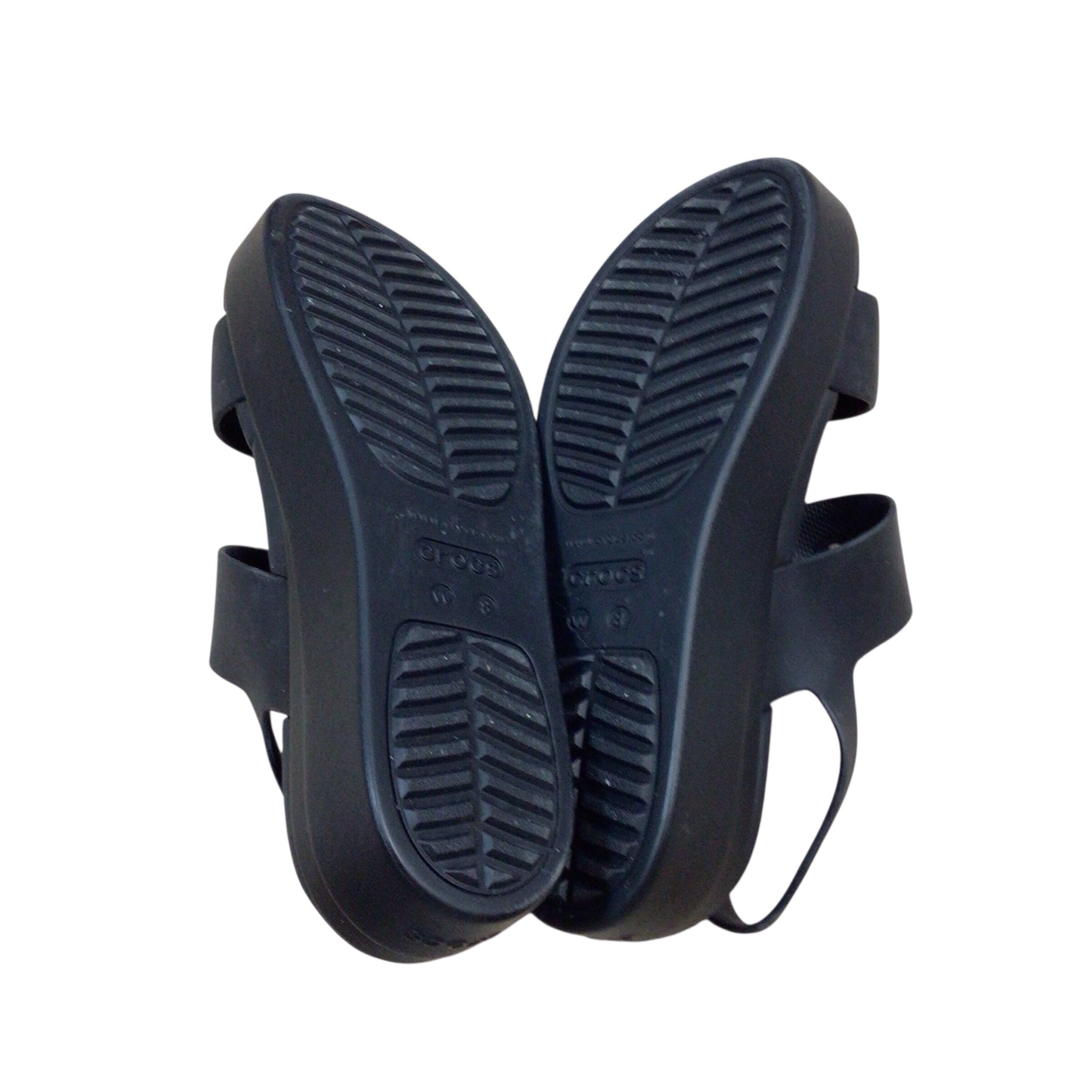 Crocs LiteRide Black Sandals Size 8