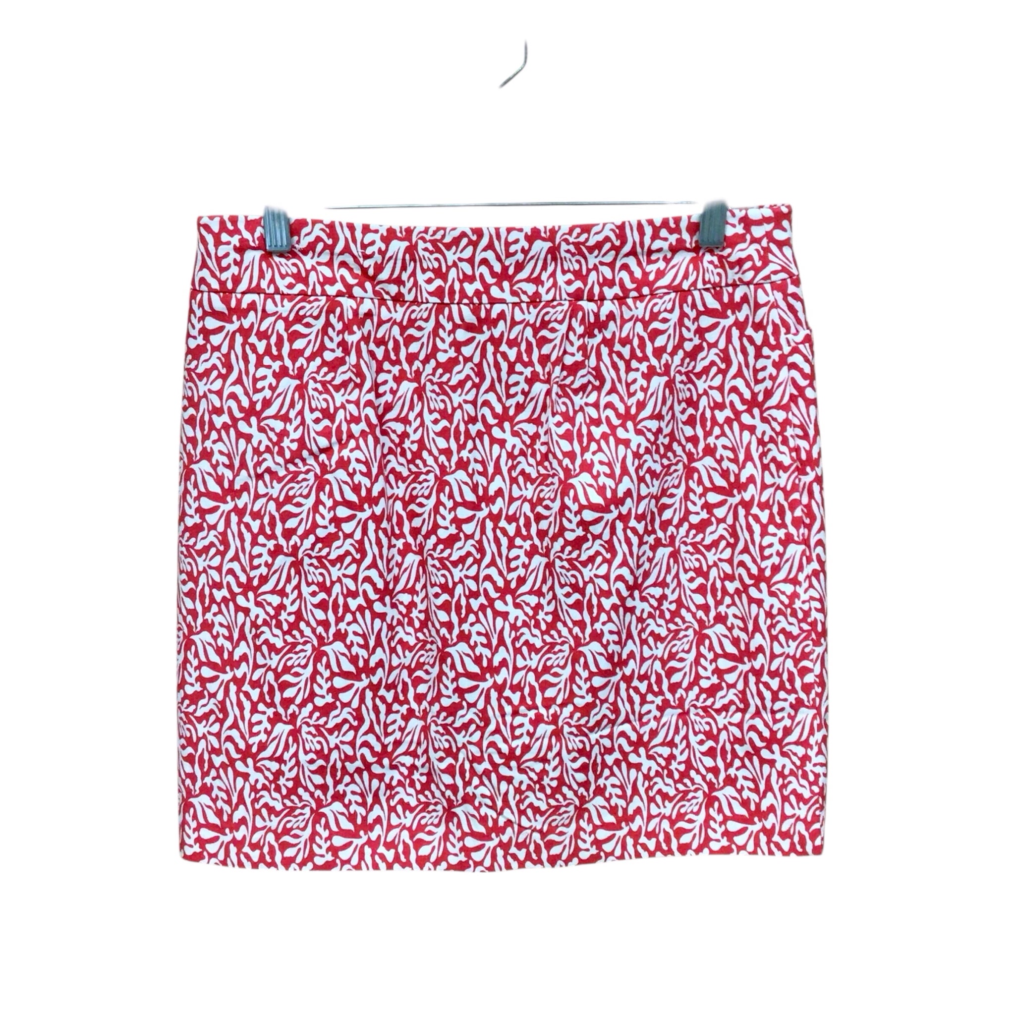 Chico's Red & White Coral Skort Size 6