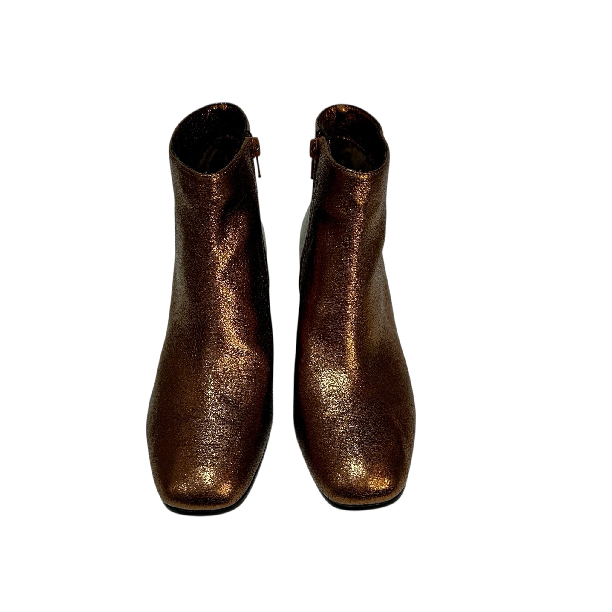 Sole Society Copper Metallic Cracklyn Tashia Bootie Size 8 M / 38.5