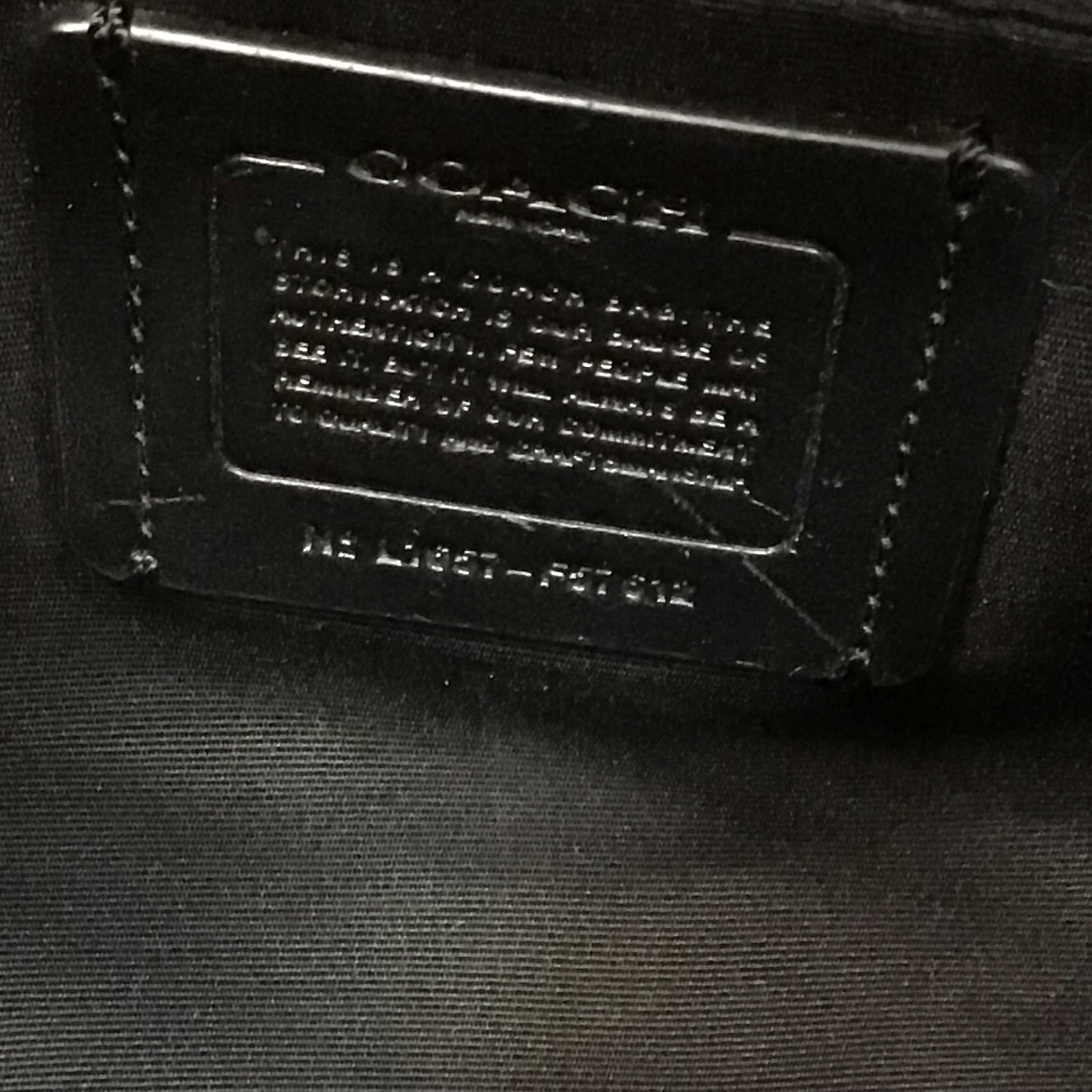 Coach F57612 "Lexi" Signature Jacquard Black Leather Trim Shoulder Bag