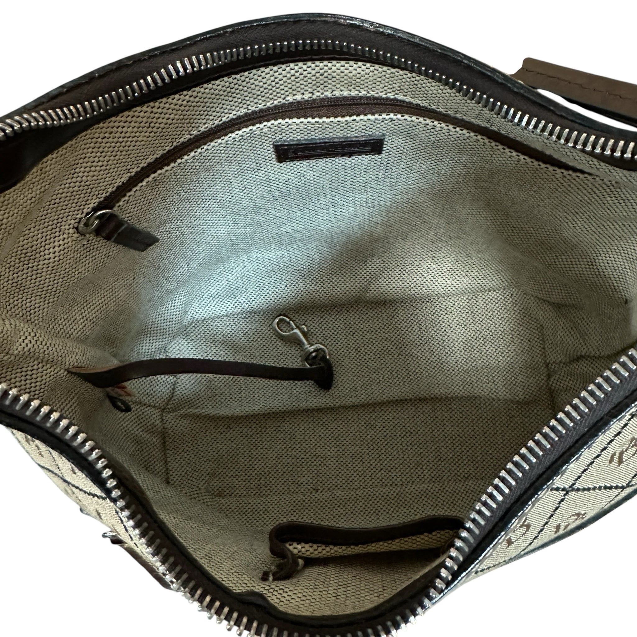 Dooney & Bourke Vintage Tan Canvas Signature Shoulder Bag