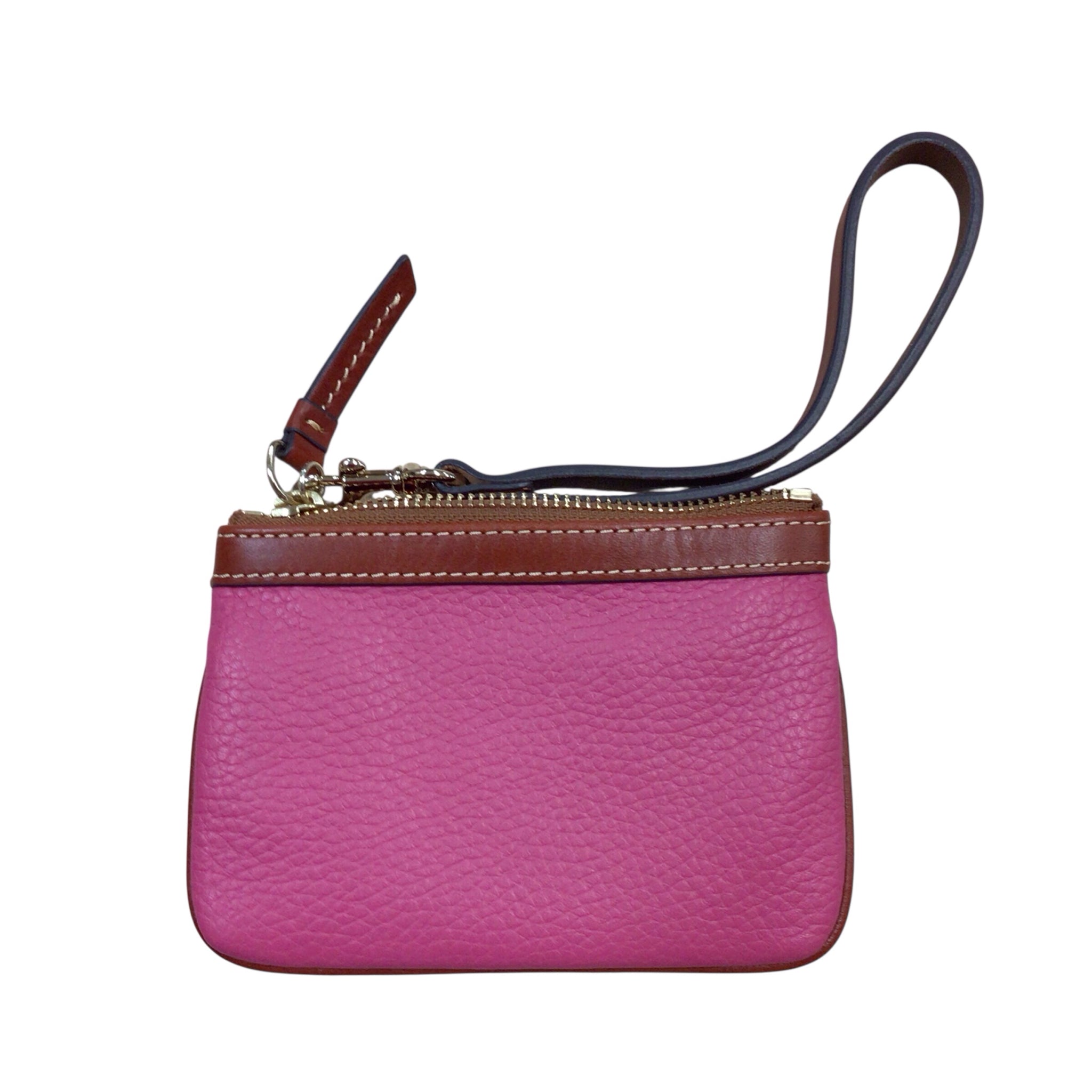 Dooney & Bourke Pink Pebbled Leather Wristlet