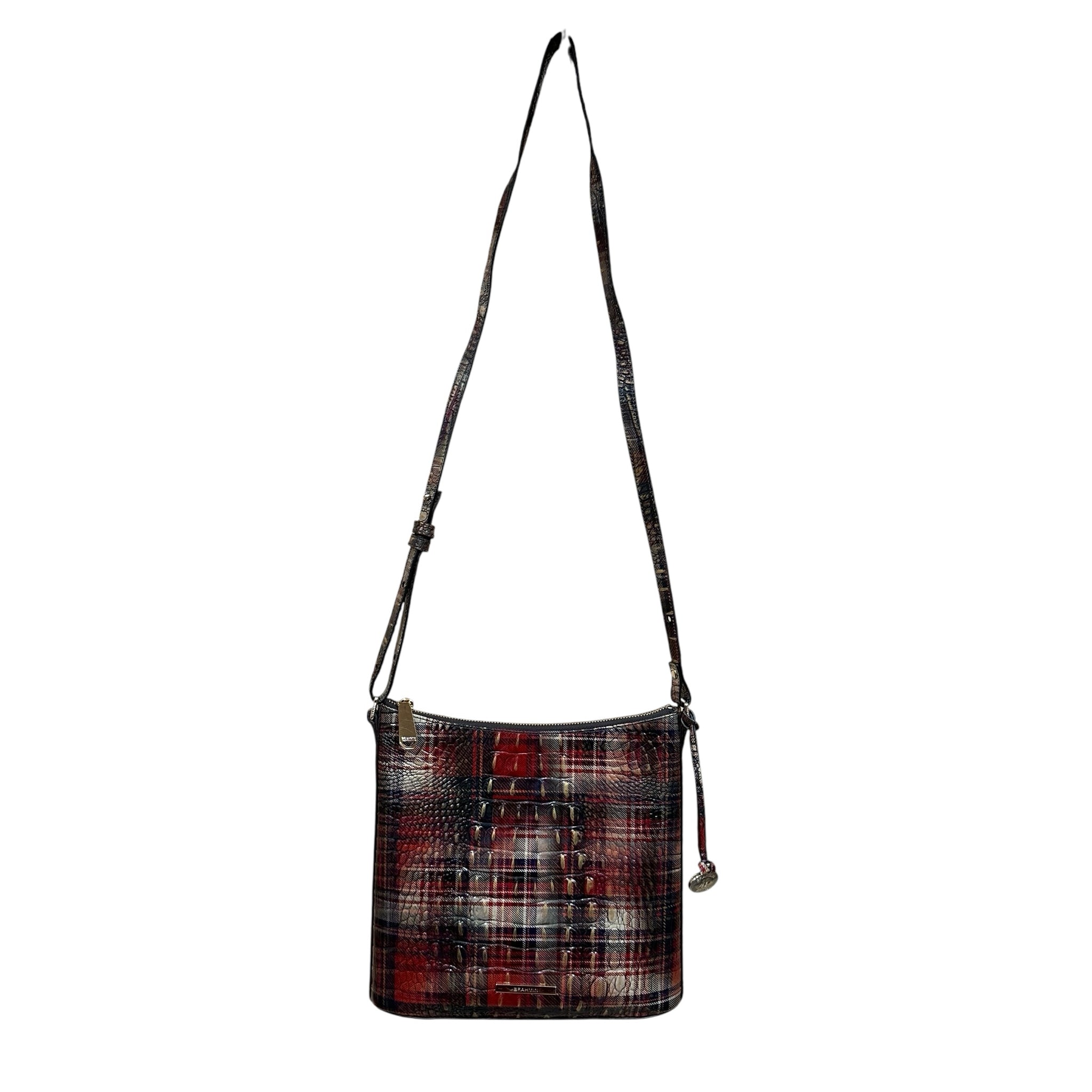 Brahmin "Katie" Red Tartan Crossbody Bag