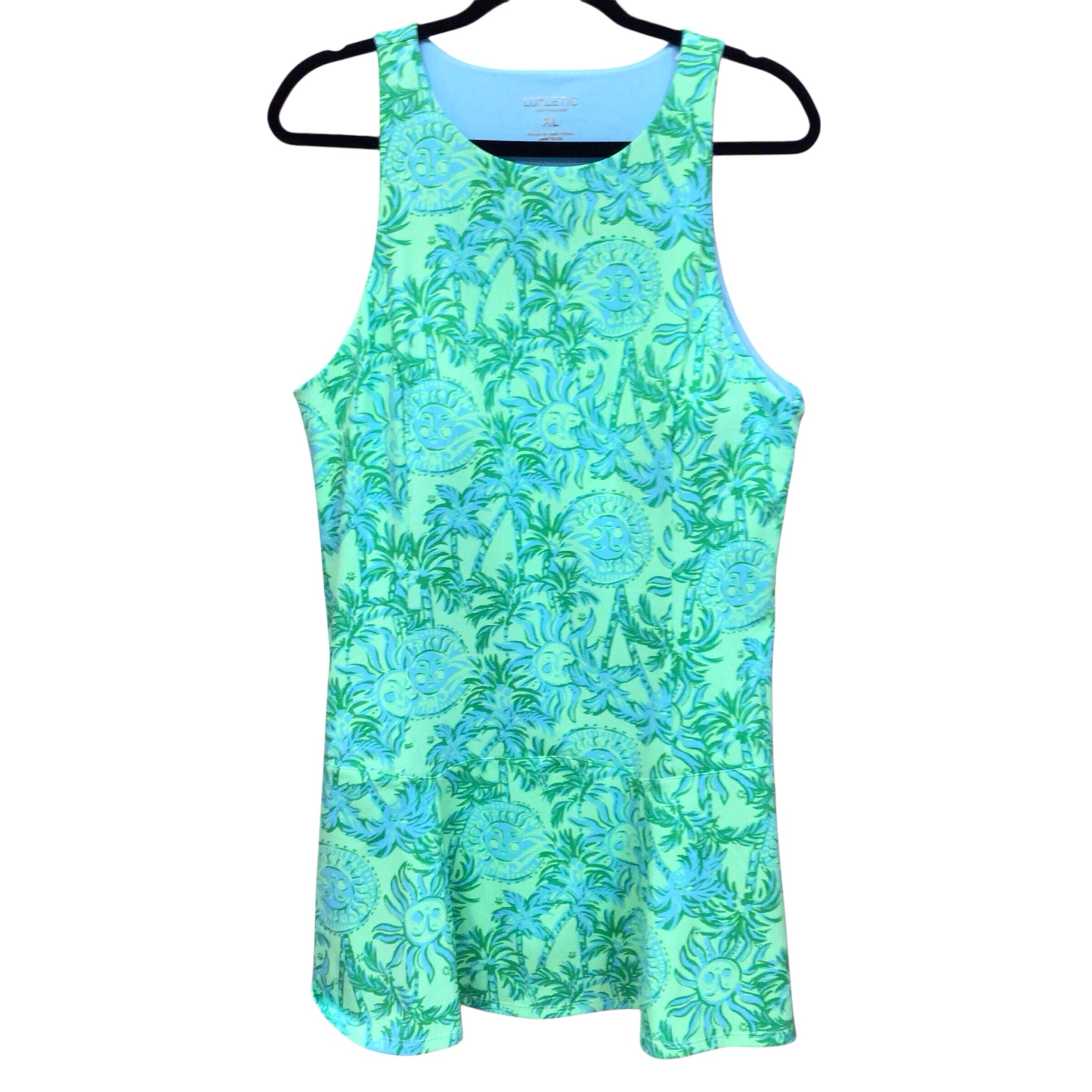 Lilly Pulitzer Luxletic "Westley" Cool Mint Catchin Rays Dress Size XL NWT