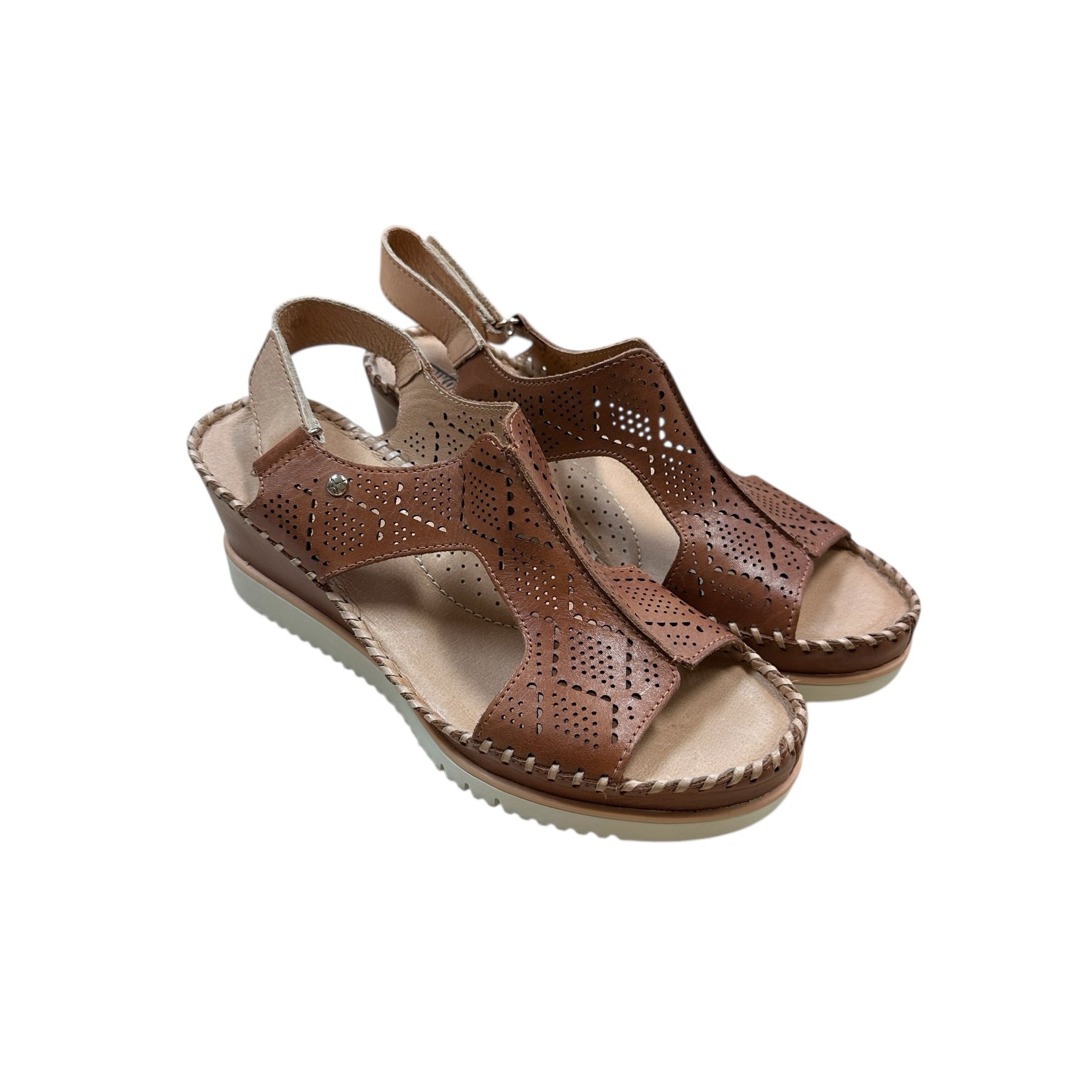 Pikolinos Aguadulce Size 9-9.5 Brown Wedge Sandals