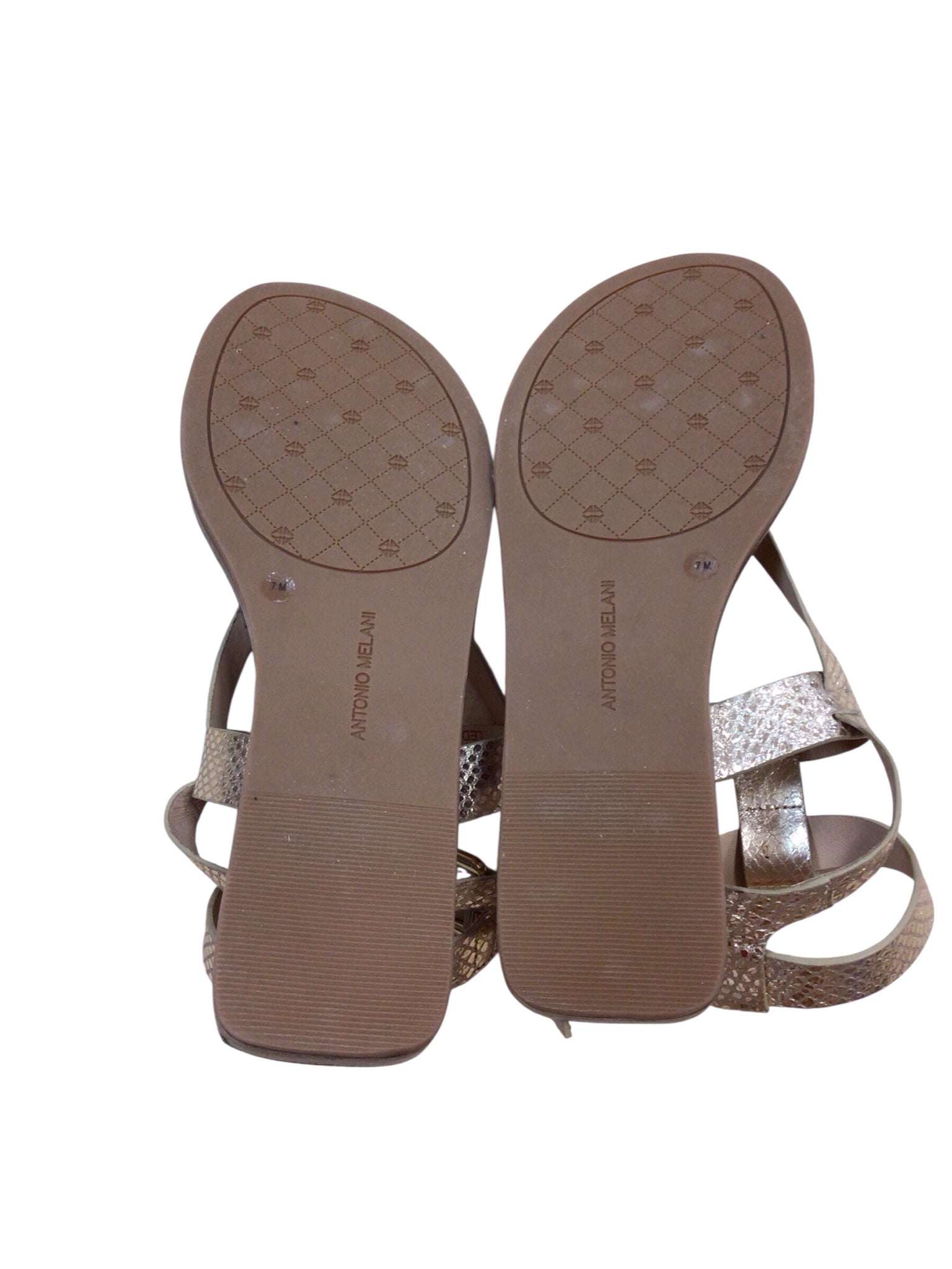 Antonio Melani Gold Strappy Sandals Size 7