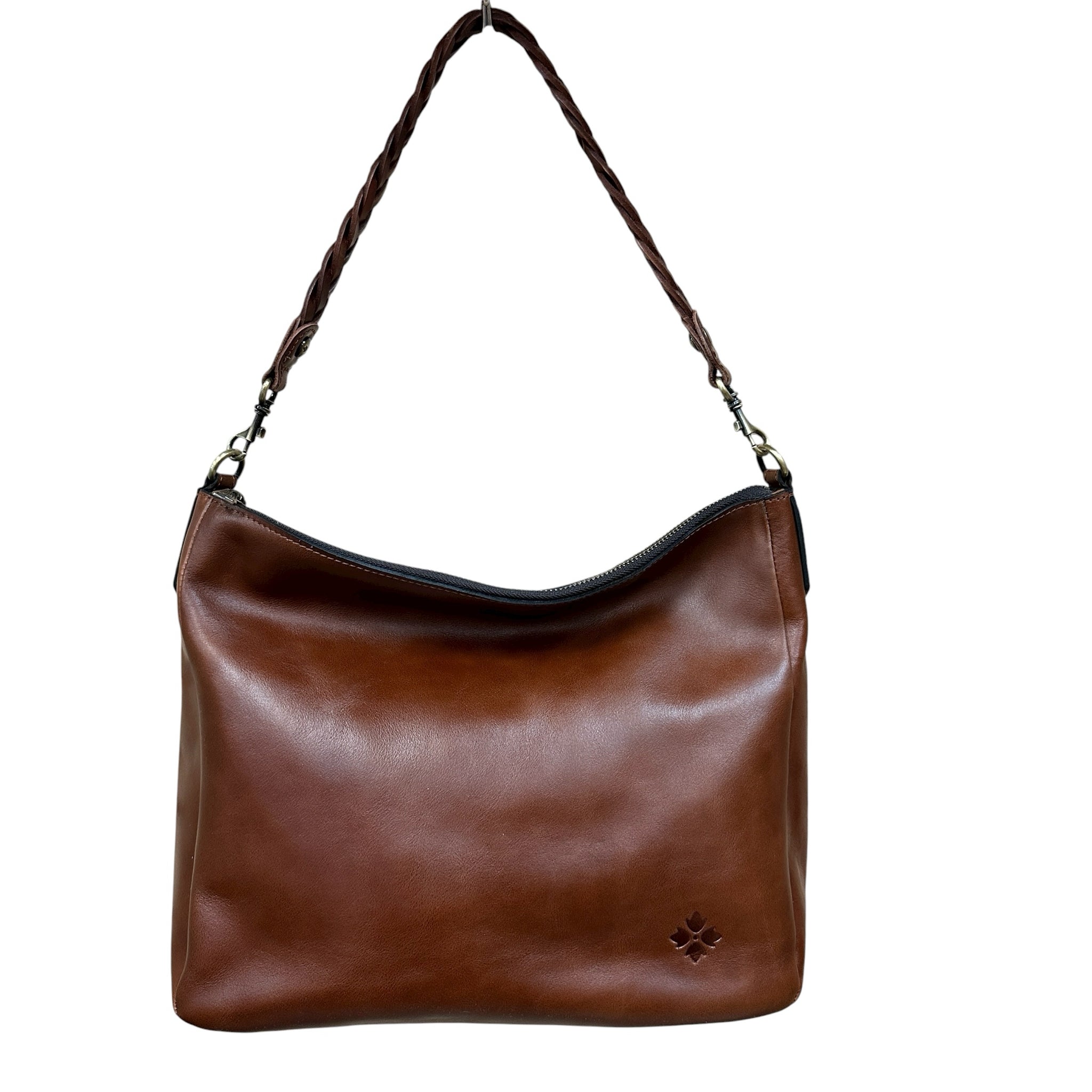 Patricia Nash Lilia Leather Hobo Crossbody with Braided Handle