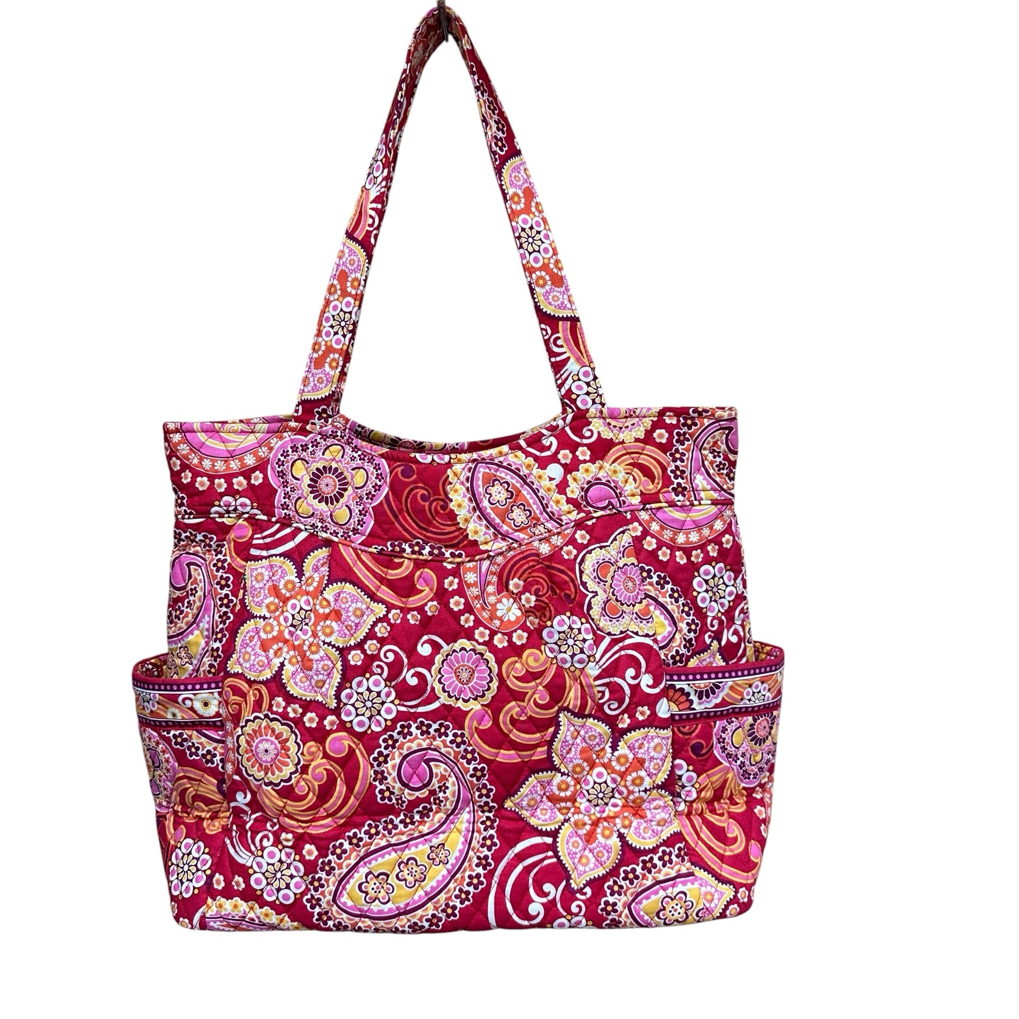 Vera Bradley Red & Pink Paisley Tote Bag