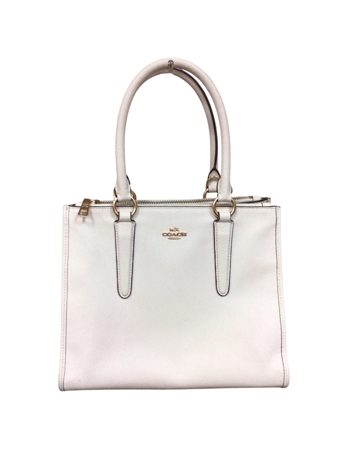 Coach F14928 "Crosby Carryall" White Leather Satchel
