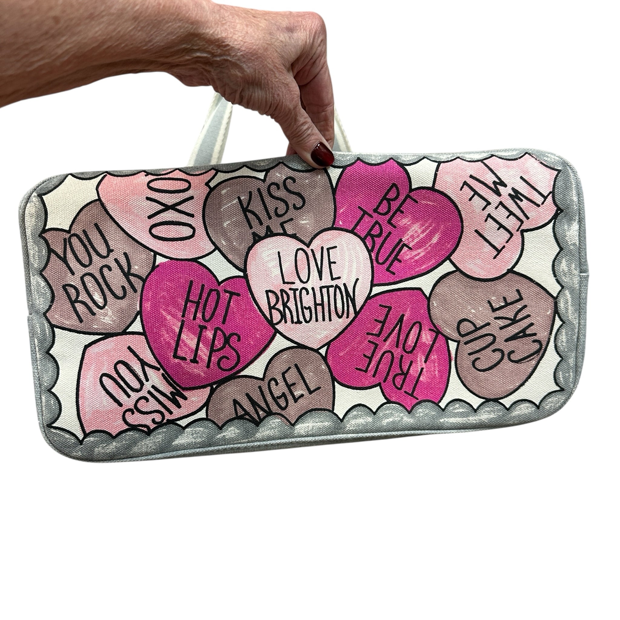 Brighton Express Your Love Sweeheart Canvas Tote NWT