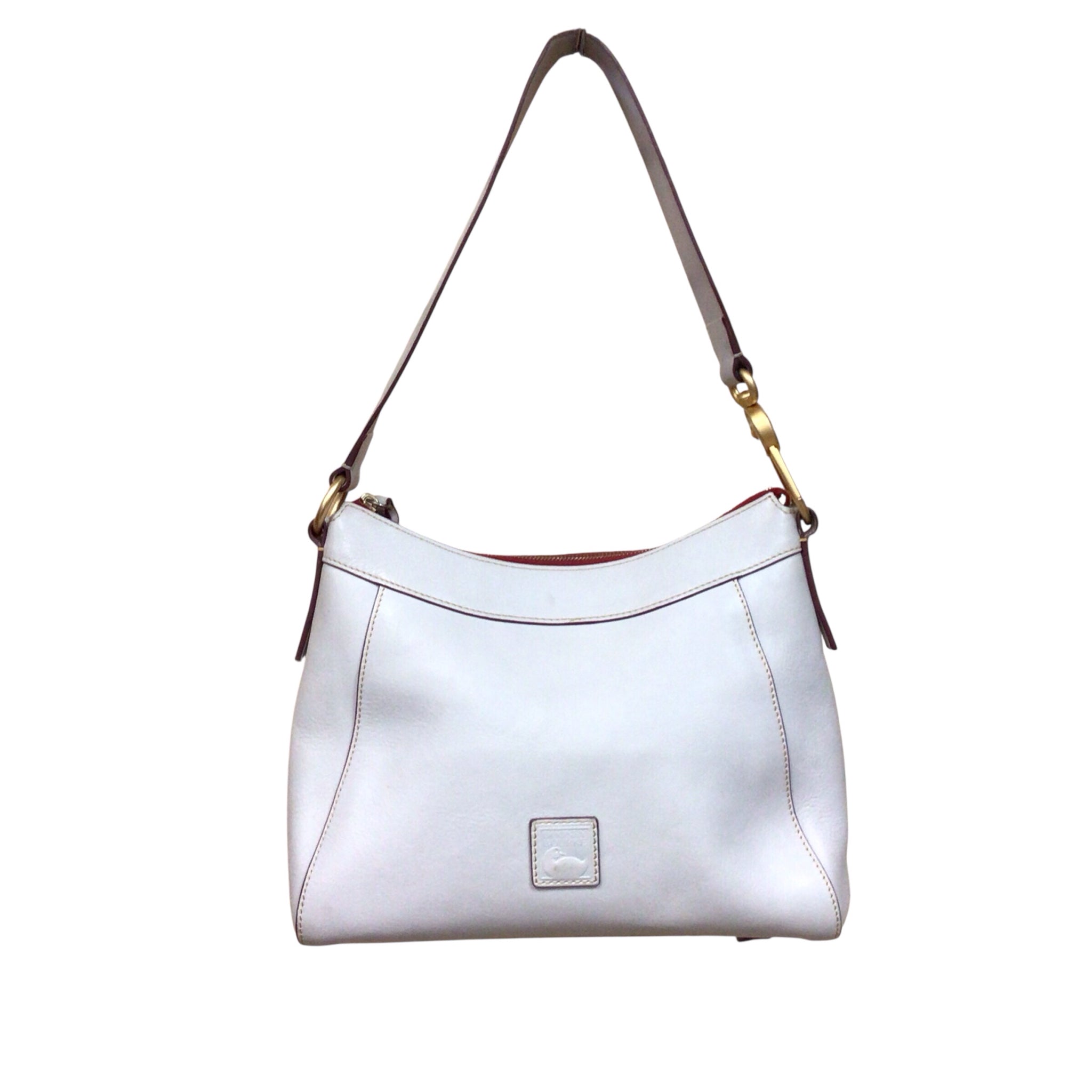 Dooney & Bourke Vintage Gray Florentine Leather Shoulder Bag