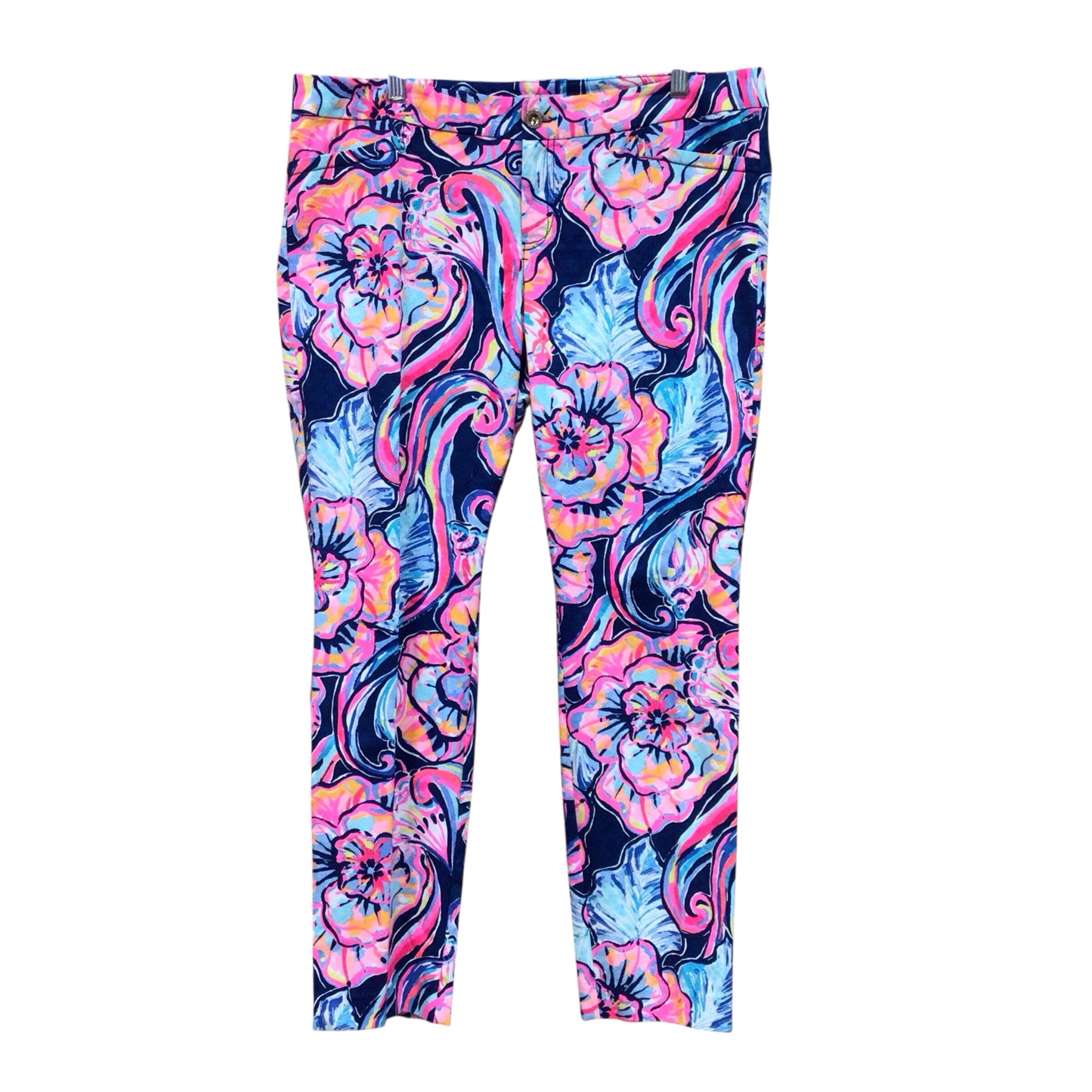 Lilly Pulitzer "Nauti Navy Boho" Kelly Skinny Pants Size 14