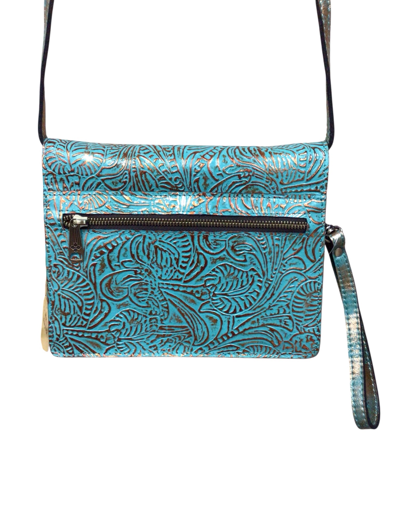Patricia Nash "Lanza Organizer" Pastel Turquoise Crossbody Bag