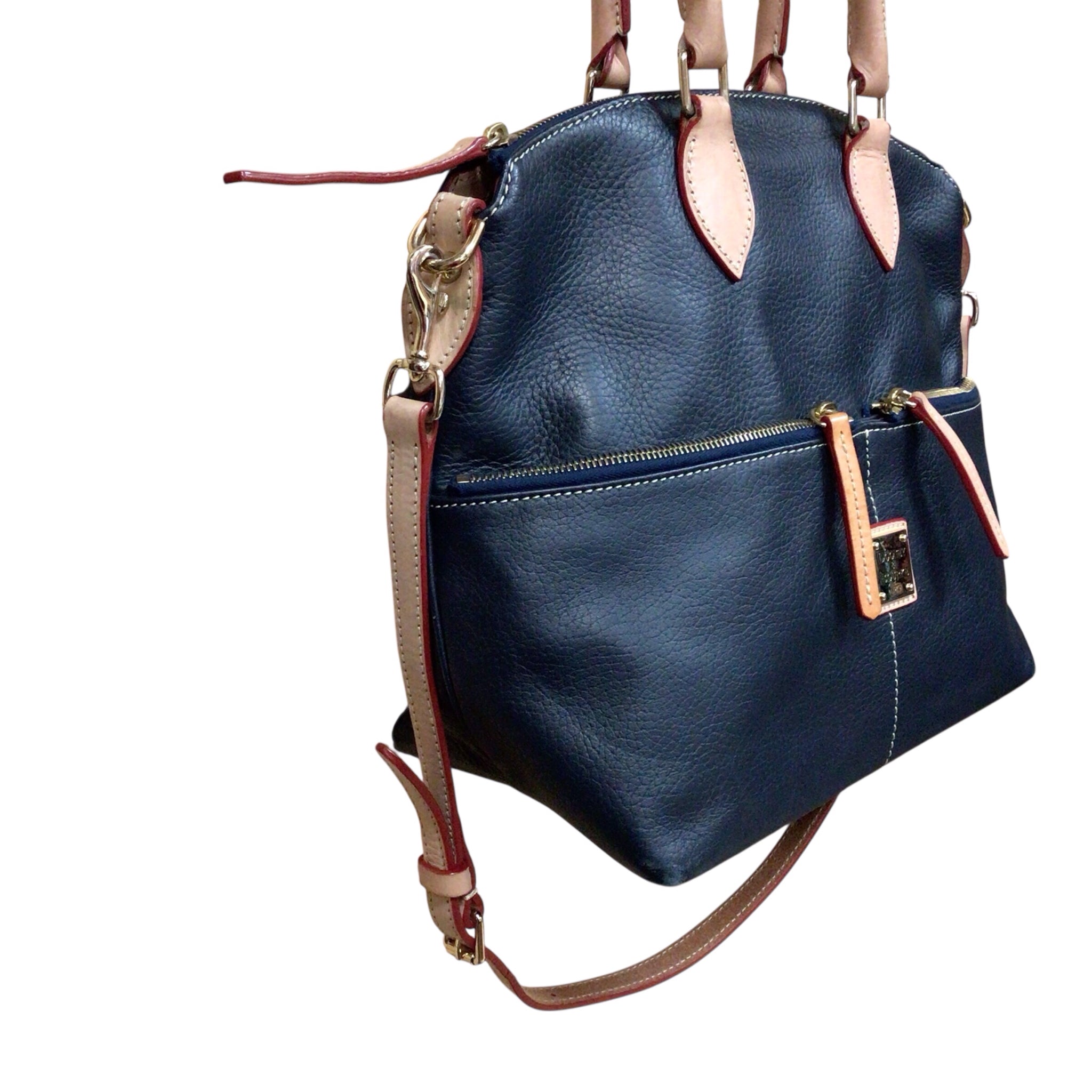 Dooney & Bourke "Dillen" Navy Leather Crossbody Satchel