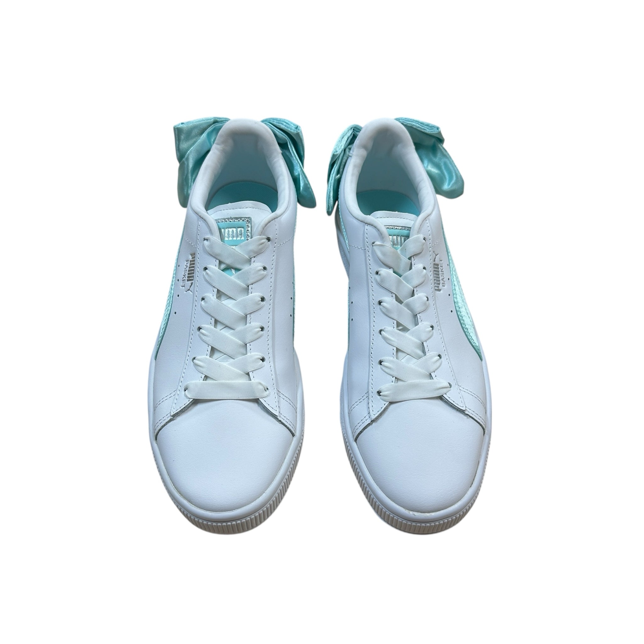 Puma Basket Bow Jr Island Paradise White Sneakers Women's Size 8.5