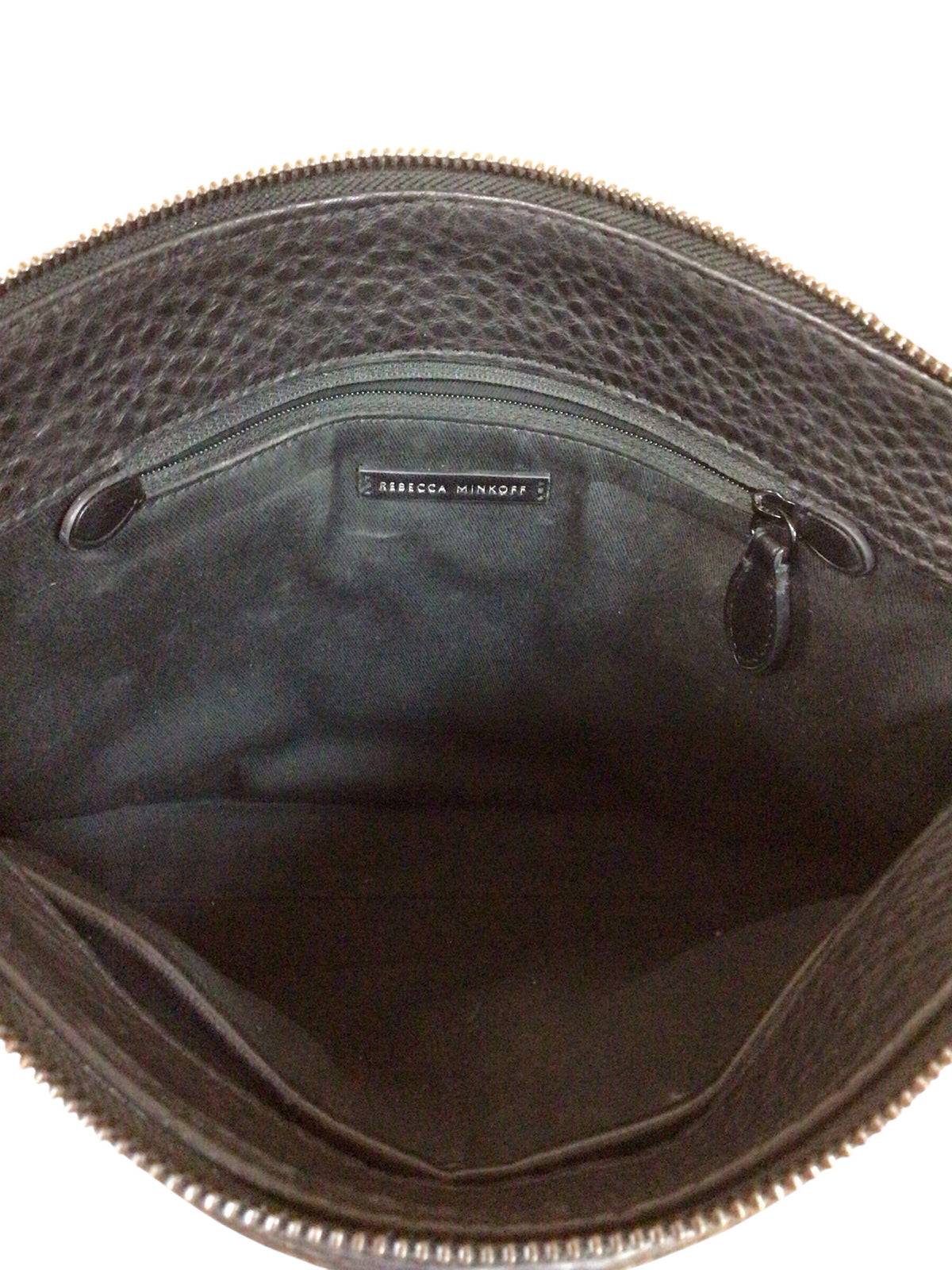 Rebecca Minkhoff "Darren" Black Pebbled Leather Shoulder Bag