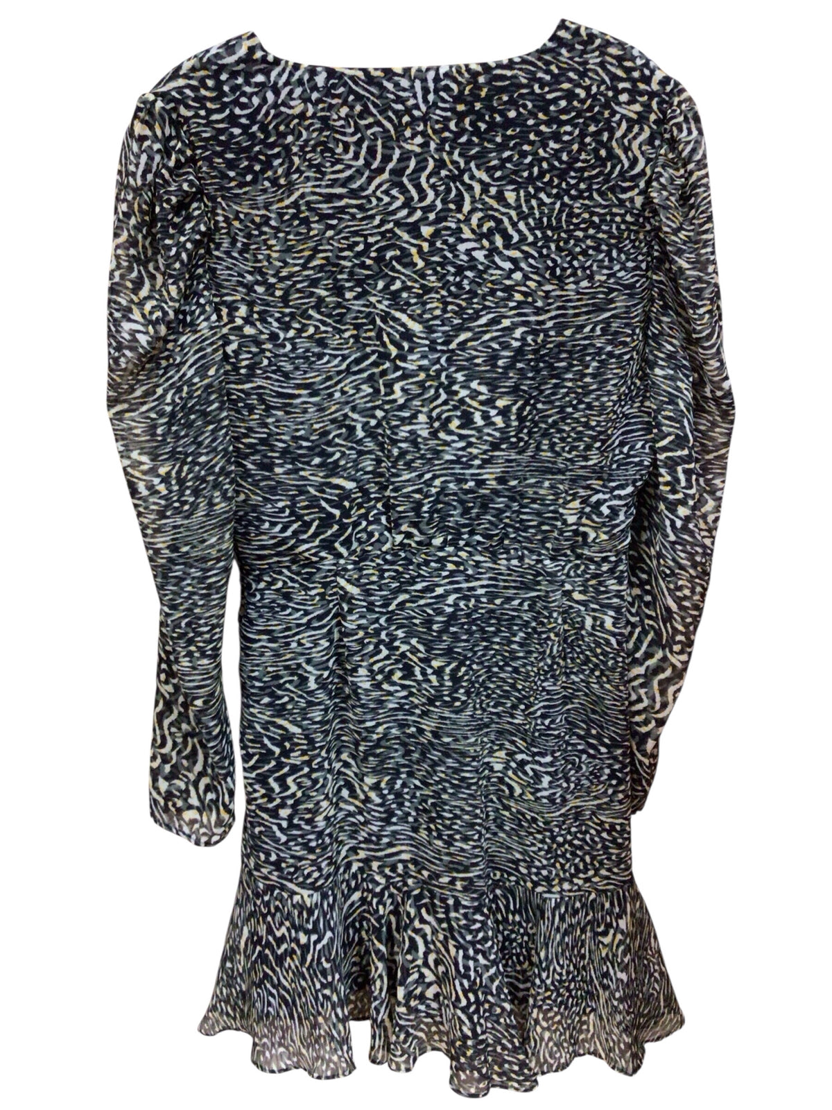 Steve Madden Black & White Animal Print Long Sleeve Dress Size 10 NWT
