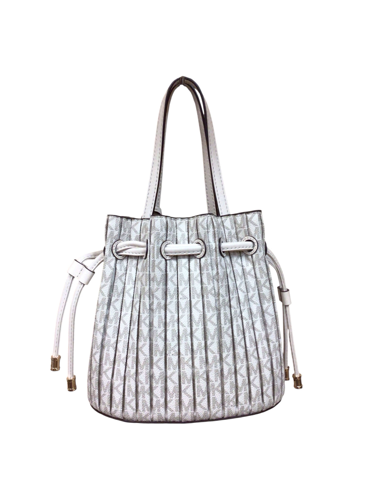 Michael Kors "Willa" Extra Small Pleated Logo Tote Crossbody Bag
