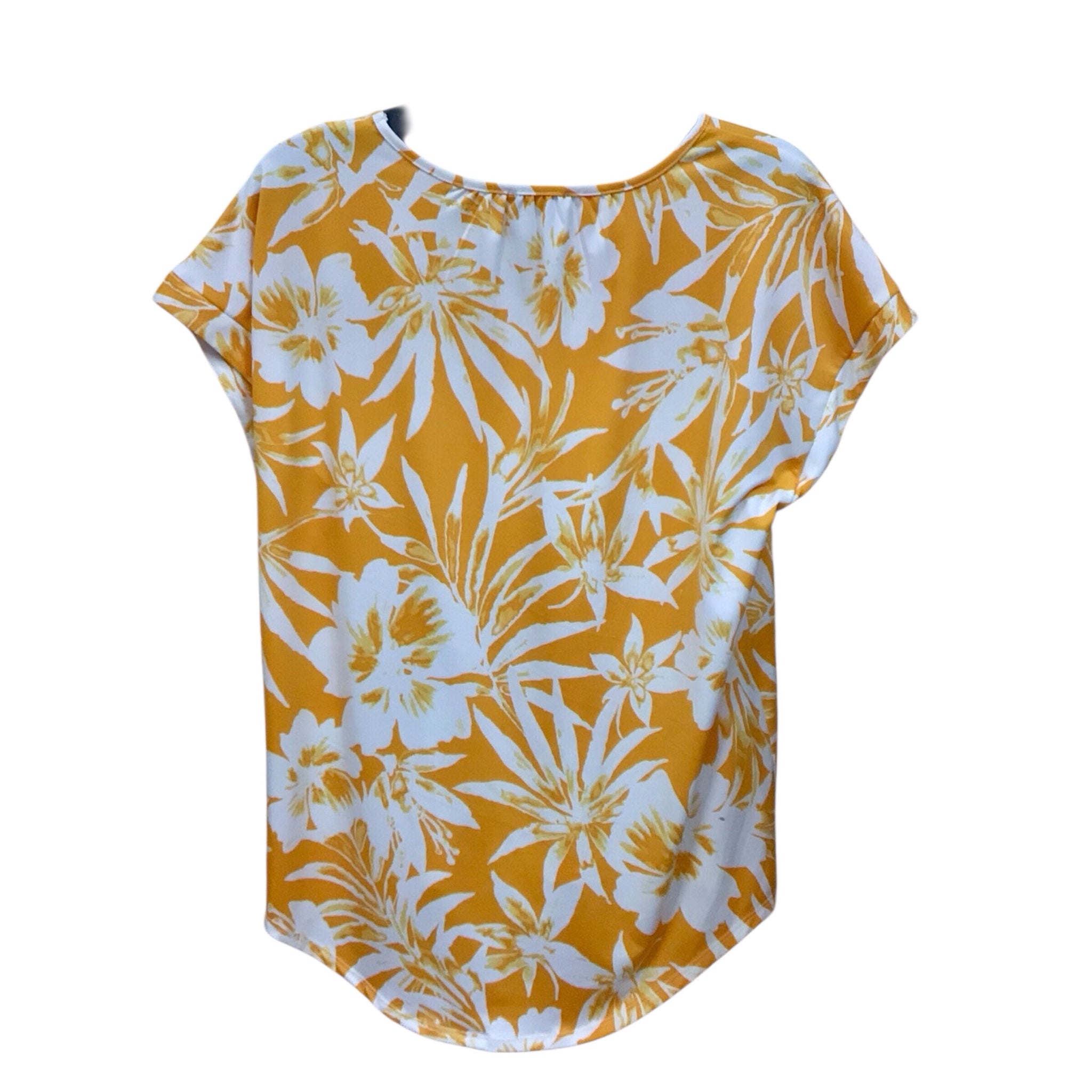 Tacera Yellow Short Sleeve Top Size Small