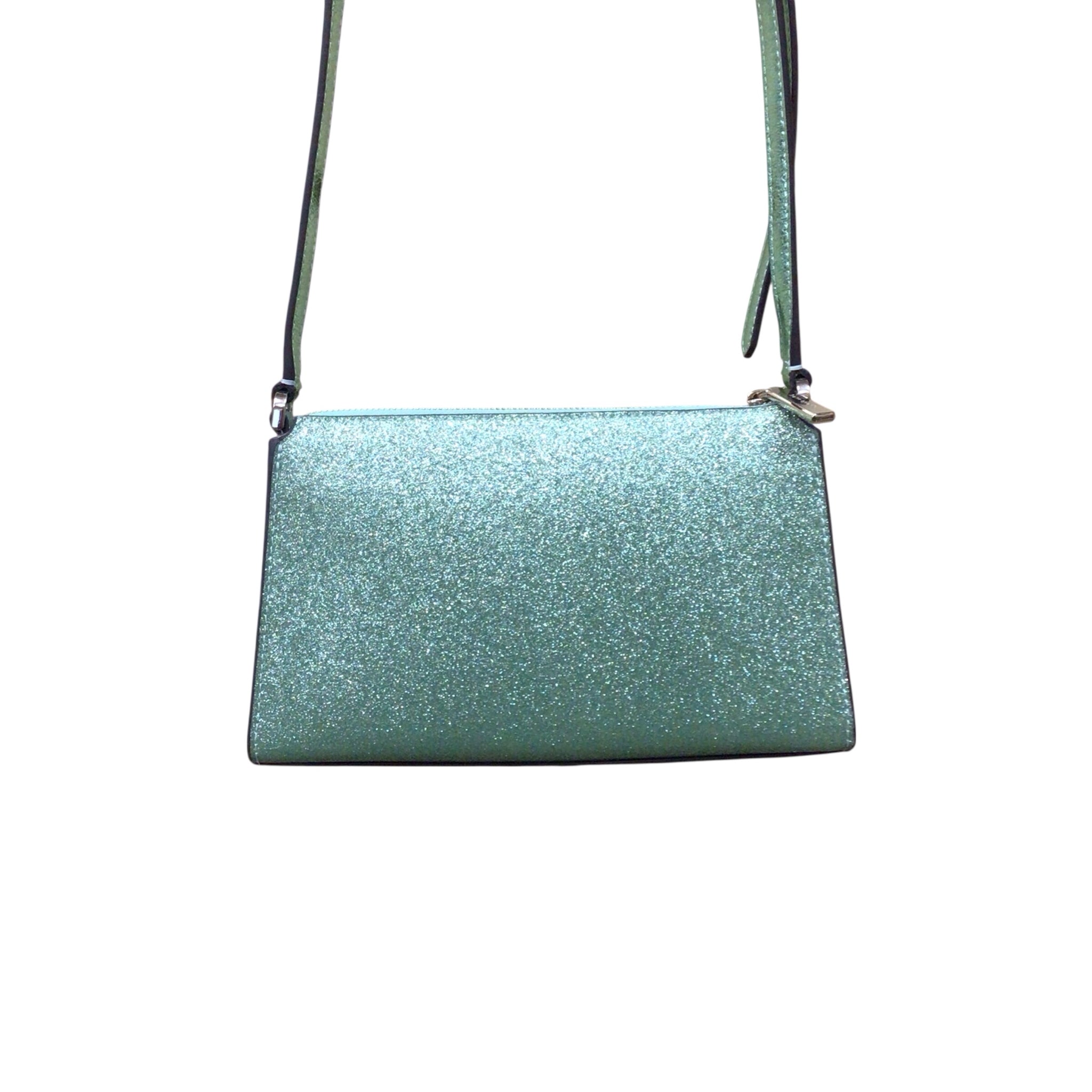 Kate Spade "Kenzie" Green Glitter Mini Crossbody Bag