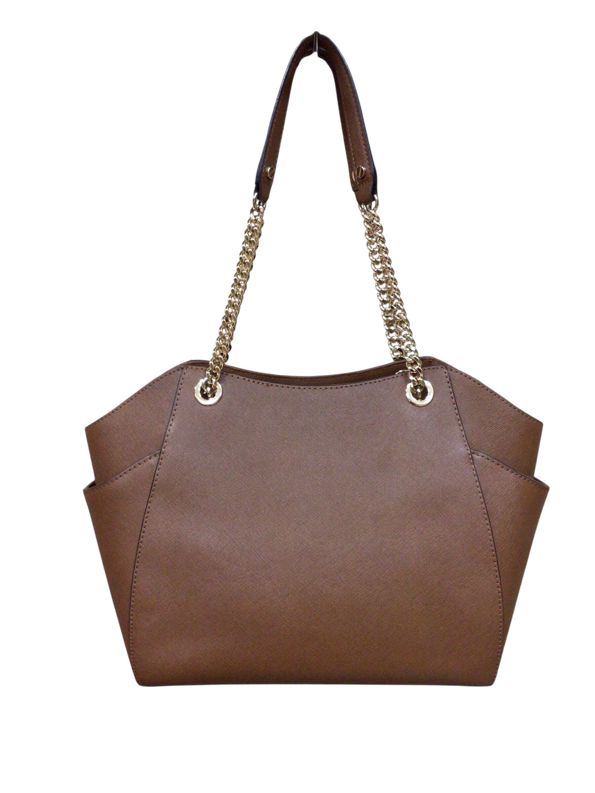 Michael Kors "Jet Set" Large Brown Leather Shoulder Tote Bag