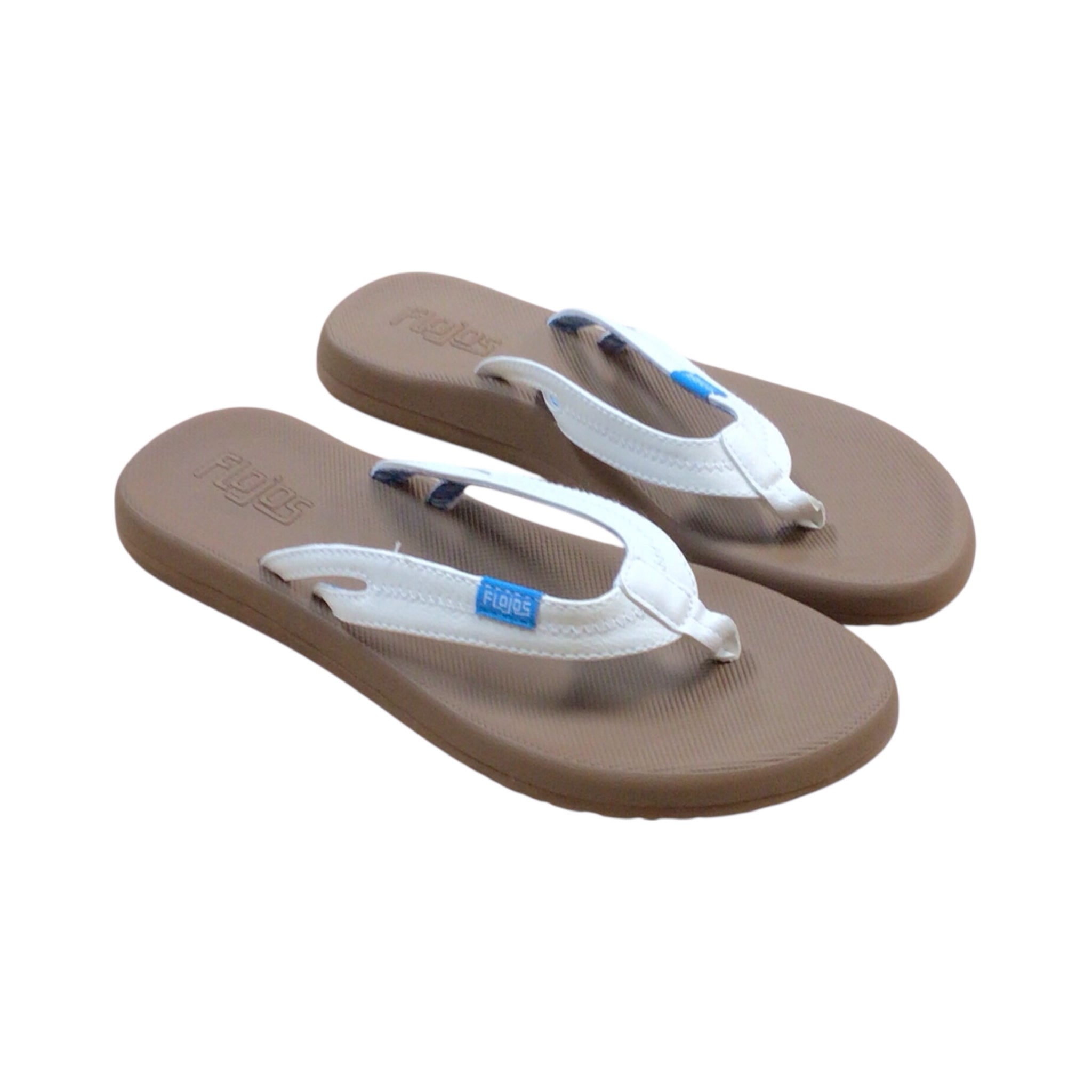 Flojos White Thong Sandals Size 7