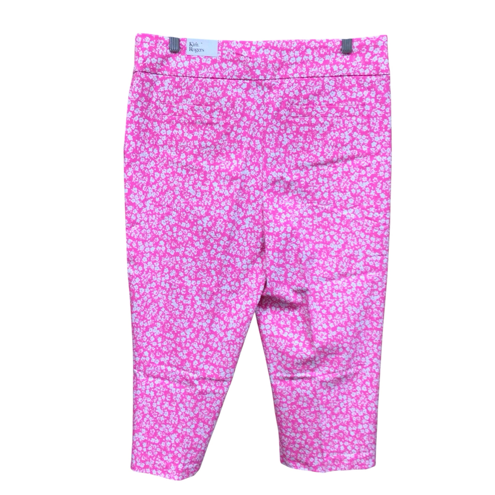 Kim Rogers Pink & White Pants Size 14 NWT